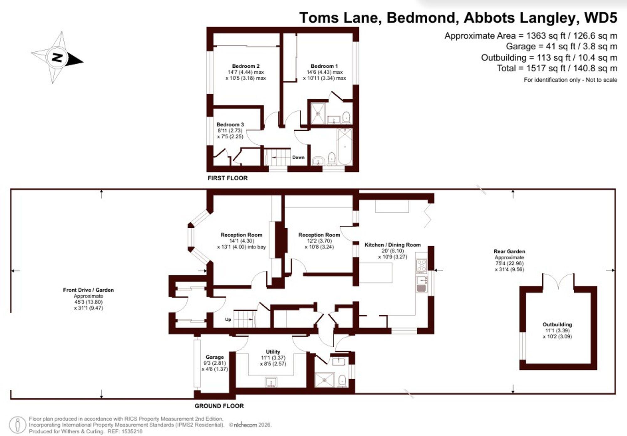 Toms Lane, Bedmond, WD5 floorplan