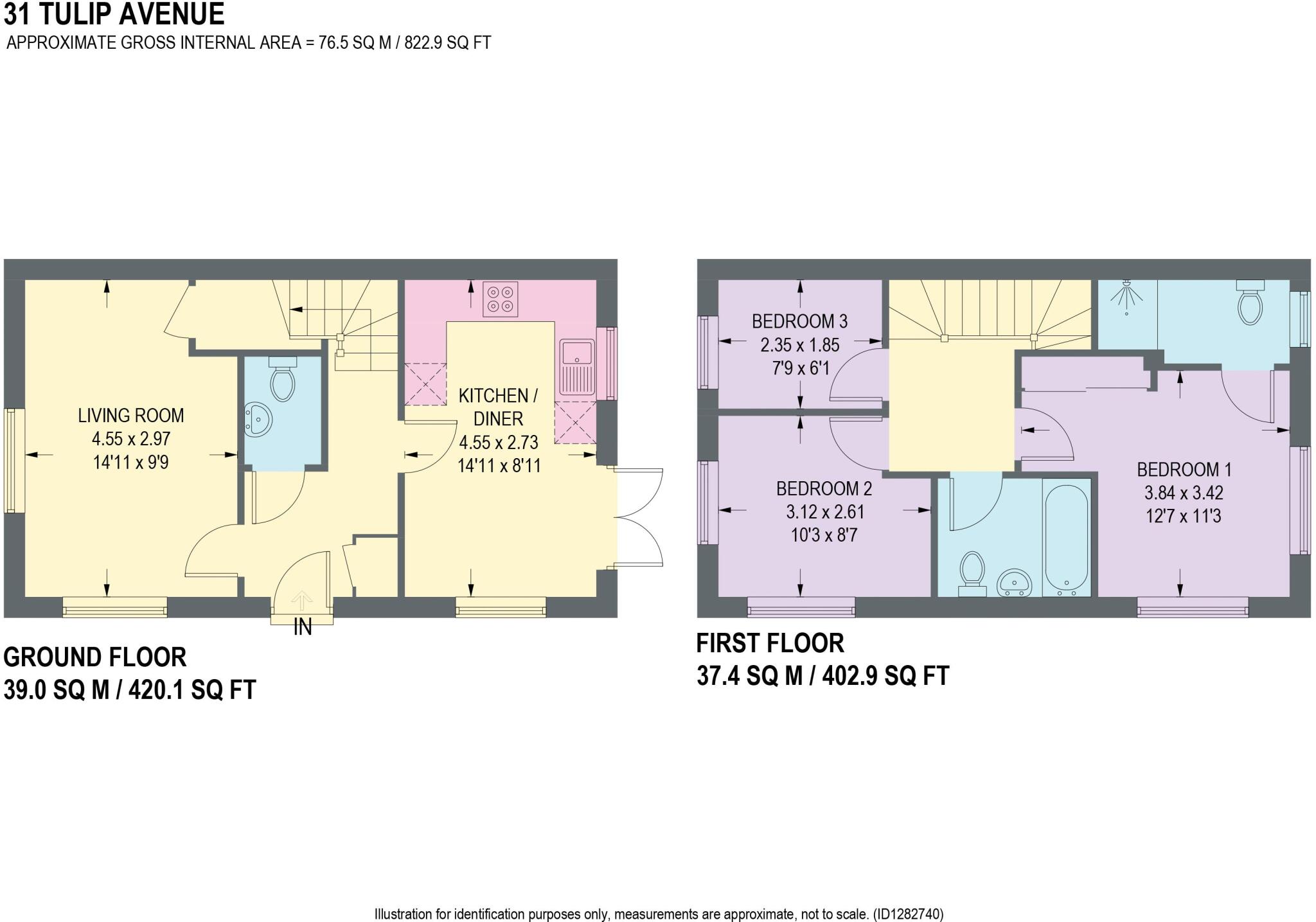 Tulip Avenue, Holmewood, Chesterfield floorplan
