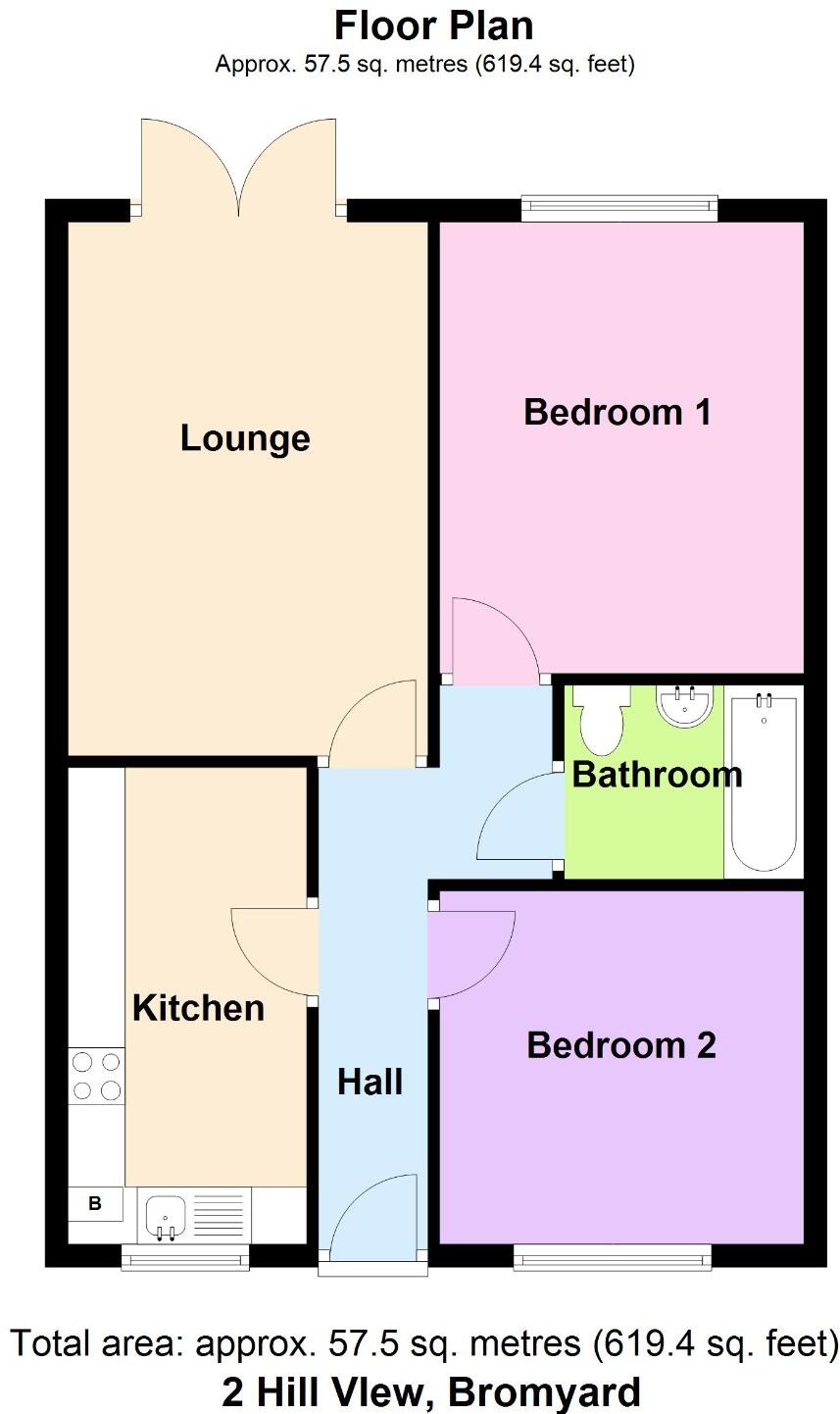 2, Hill View, Bromyard, Herefordshire, HR7 4AY floorplan
