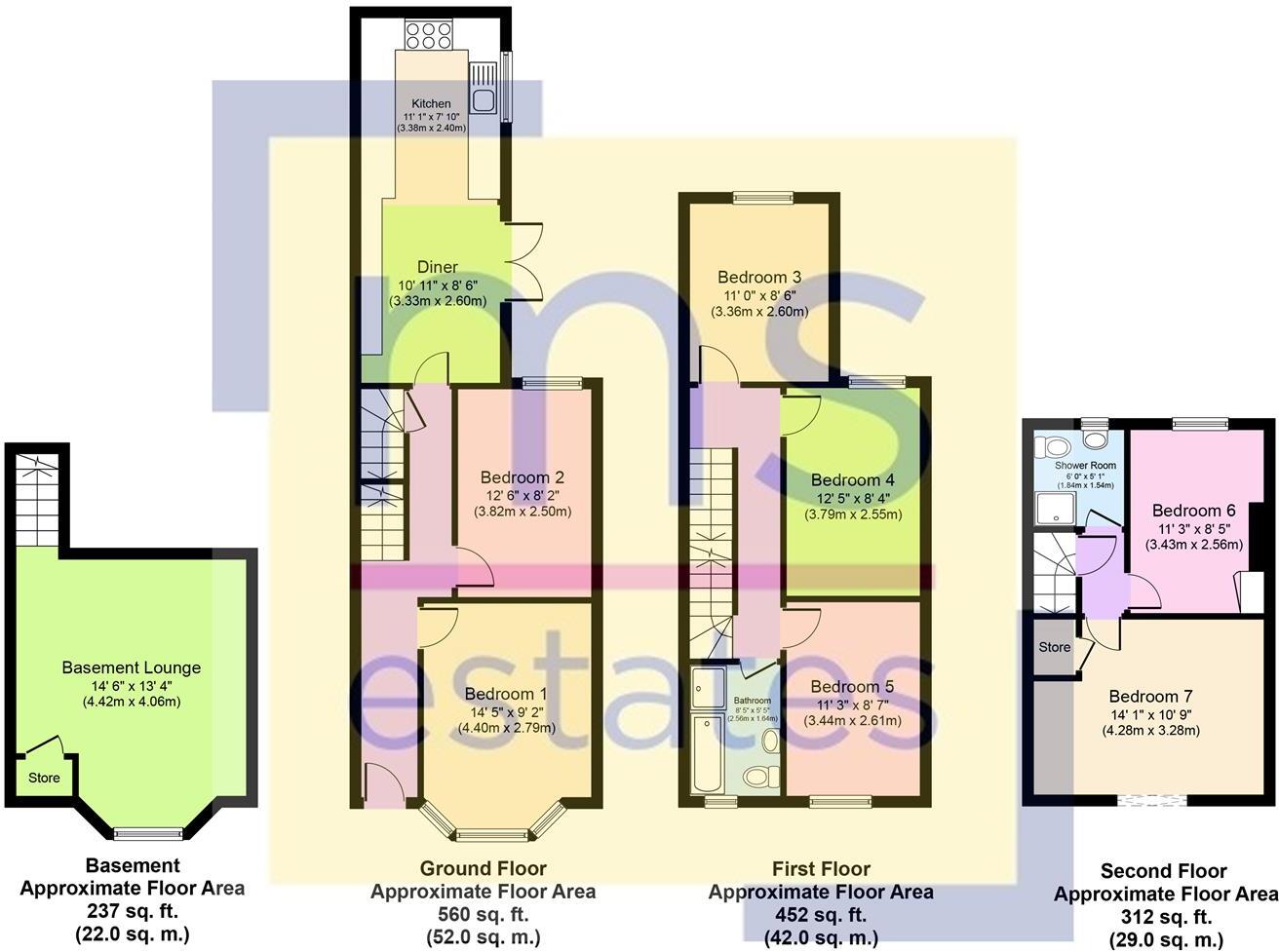 £125pppw Kimbolton Avenue, Lenton, Nottingham floorplan