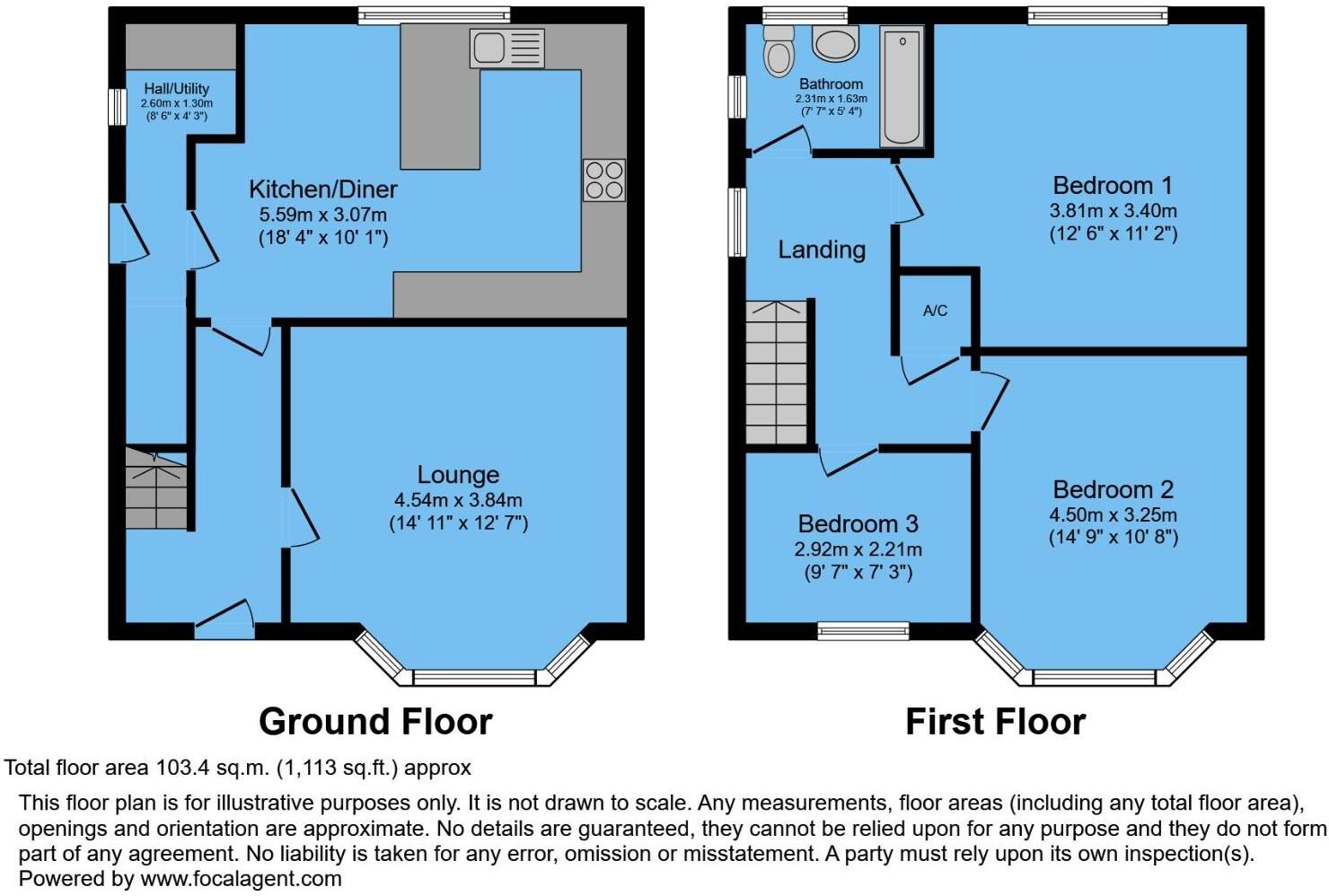 Almond Crescent, Mastin Moor, Chesterfield, S43 3AX floorplan