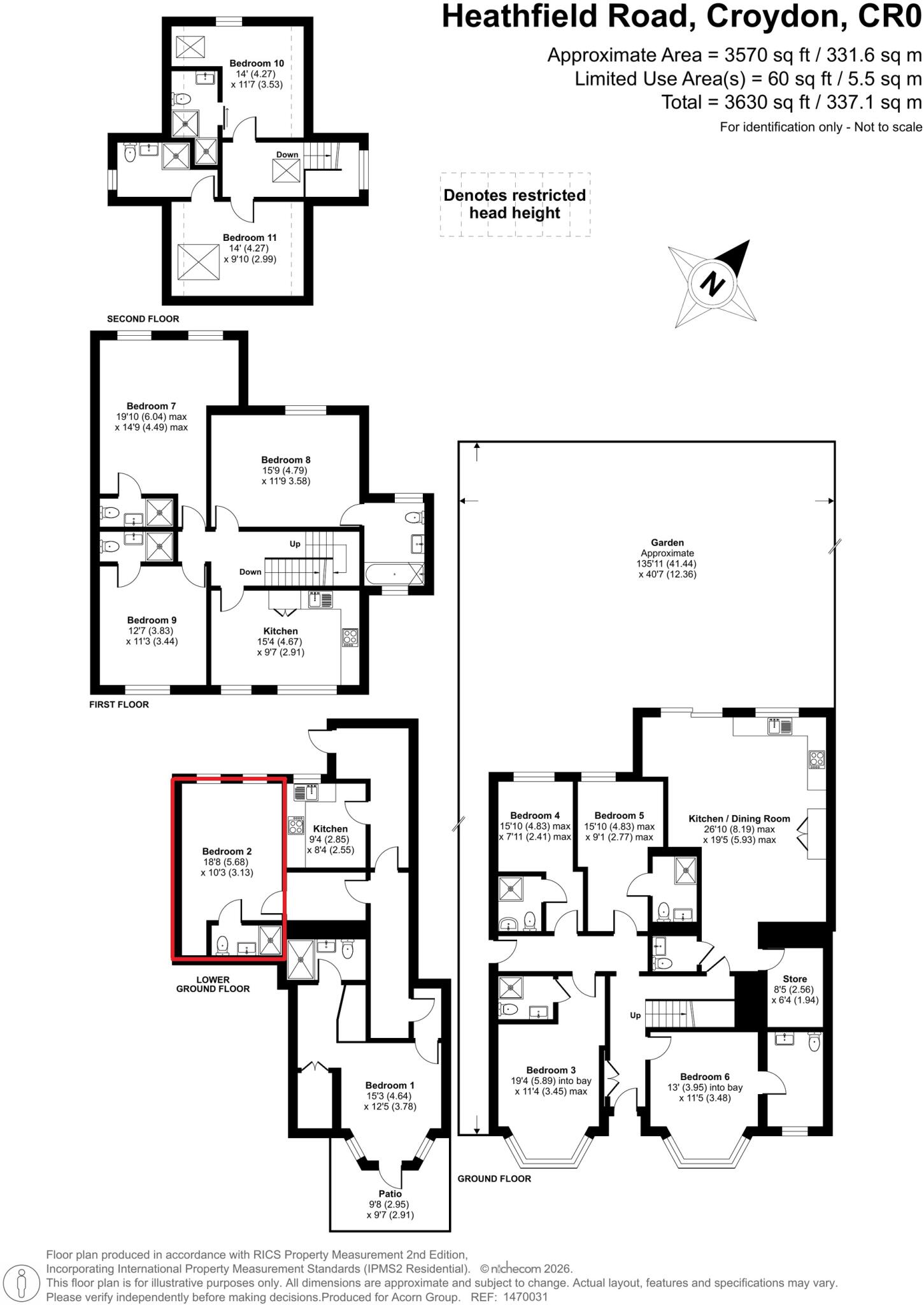 Heathfield Road Croydon CR0 floorplan