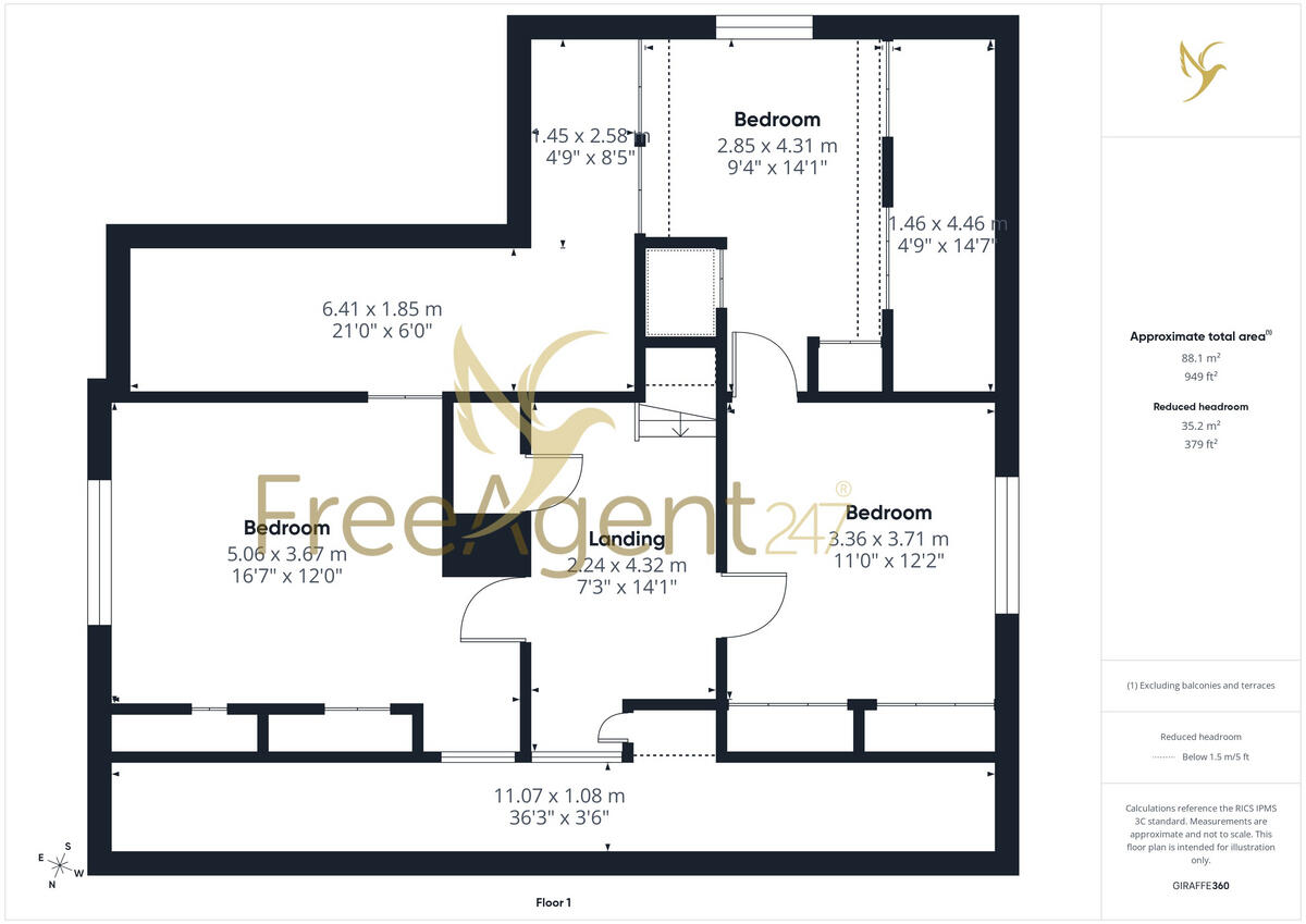 #WelcomeHome to : High View, Bell Lane, Lower Broadheath, Worcester, WR2 floorplan