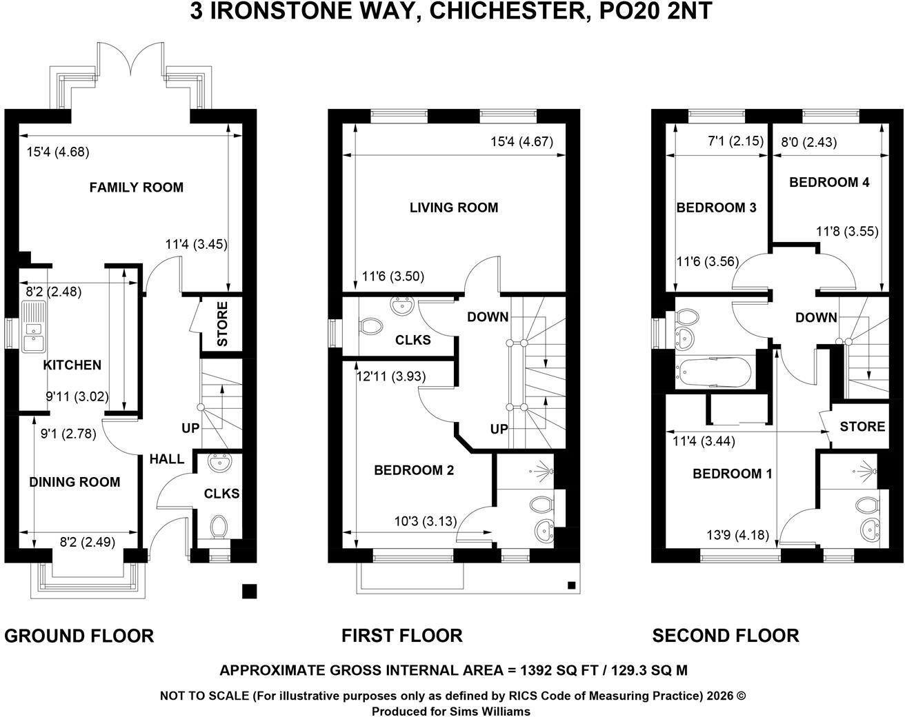 4 Ironstone Way, Chichester floorplan