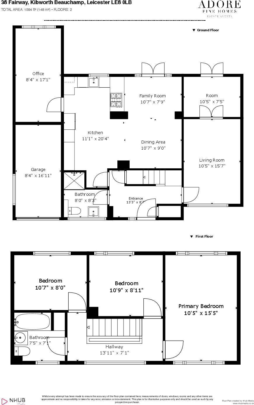 Fairway, Kibworth, Leicestershire floorplan