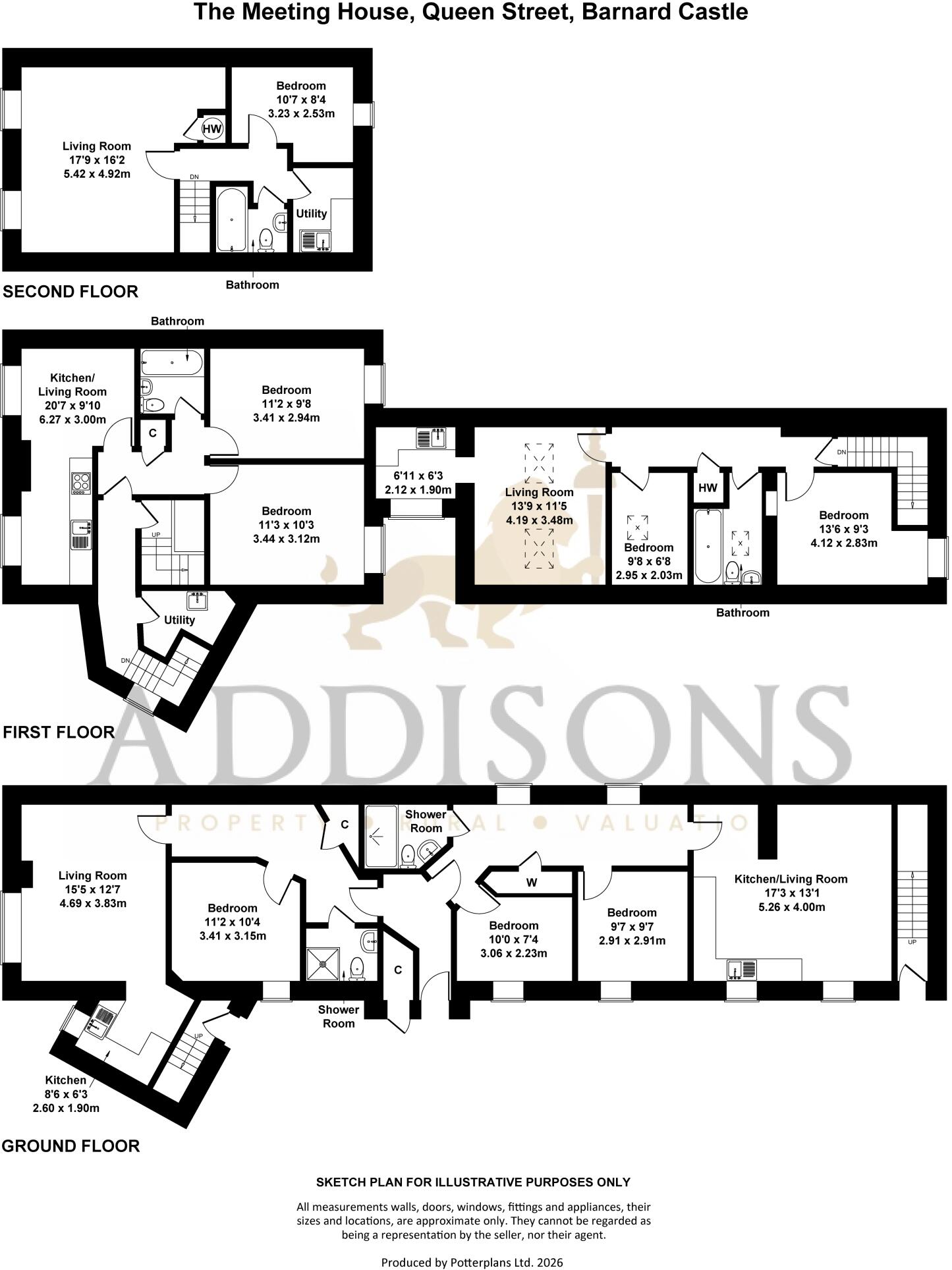  Queen Street, Barnard Castle, County Durham, DL12 floorplan