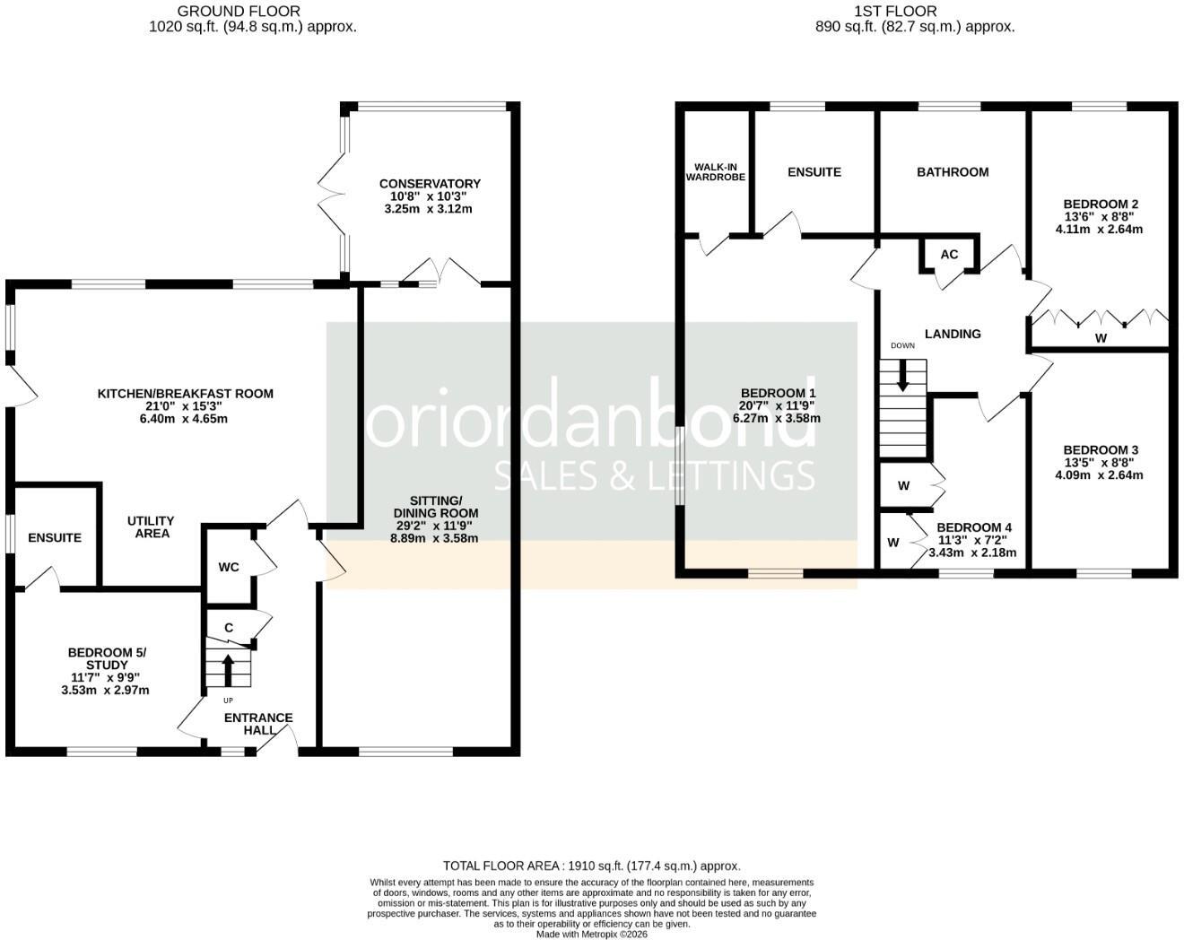 Brackenborough, Brixworth, Northamptonshire NN6 floorplan