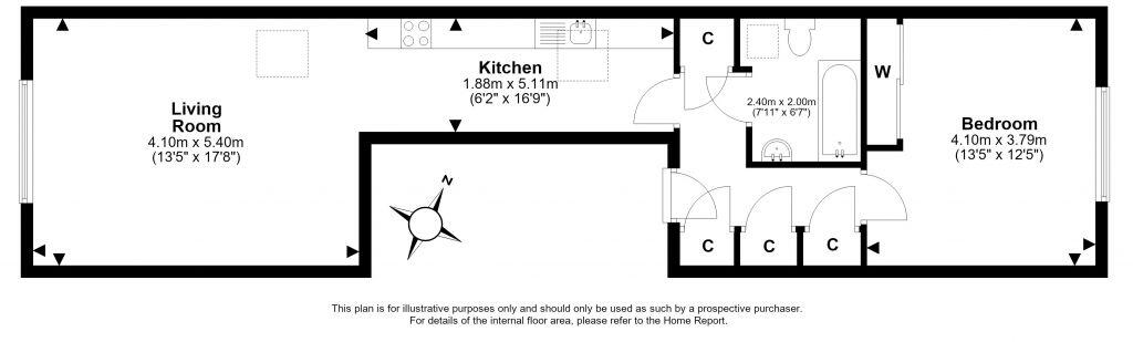 76B/3, Portobello High Street, Edinburgh, EH15 1AN floorplan