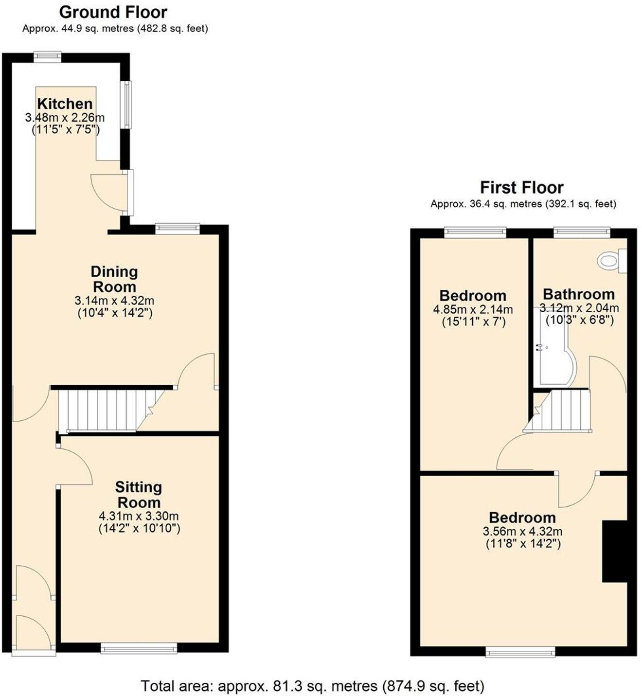 Hamilton Street, Atherton, M46 floorplan
