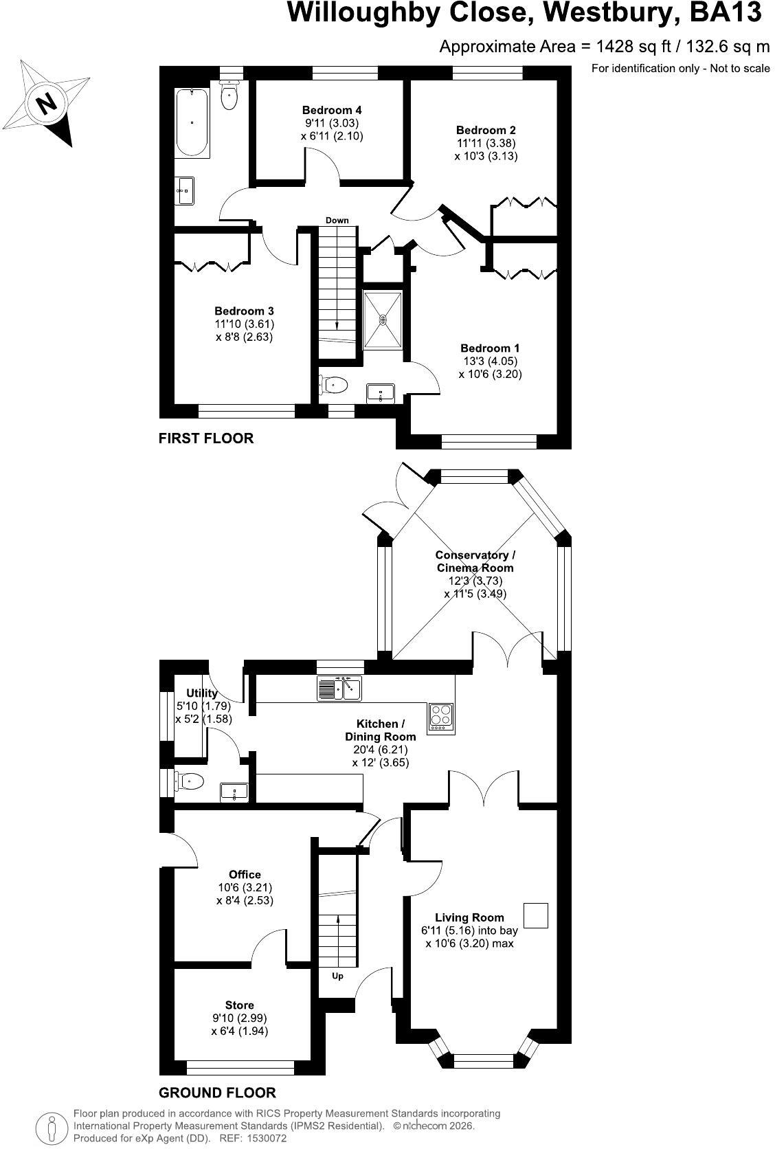 Willoughby Close, Westbury, BA13 3GA floorplan