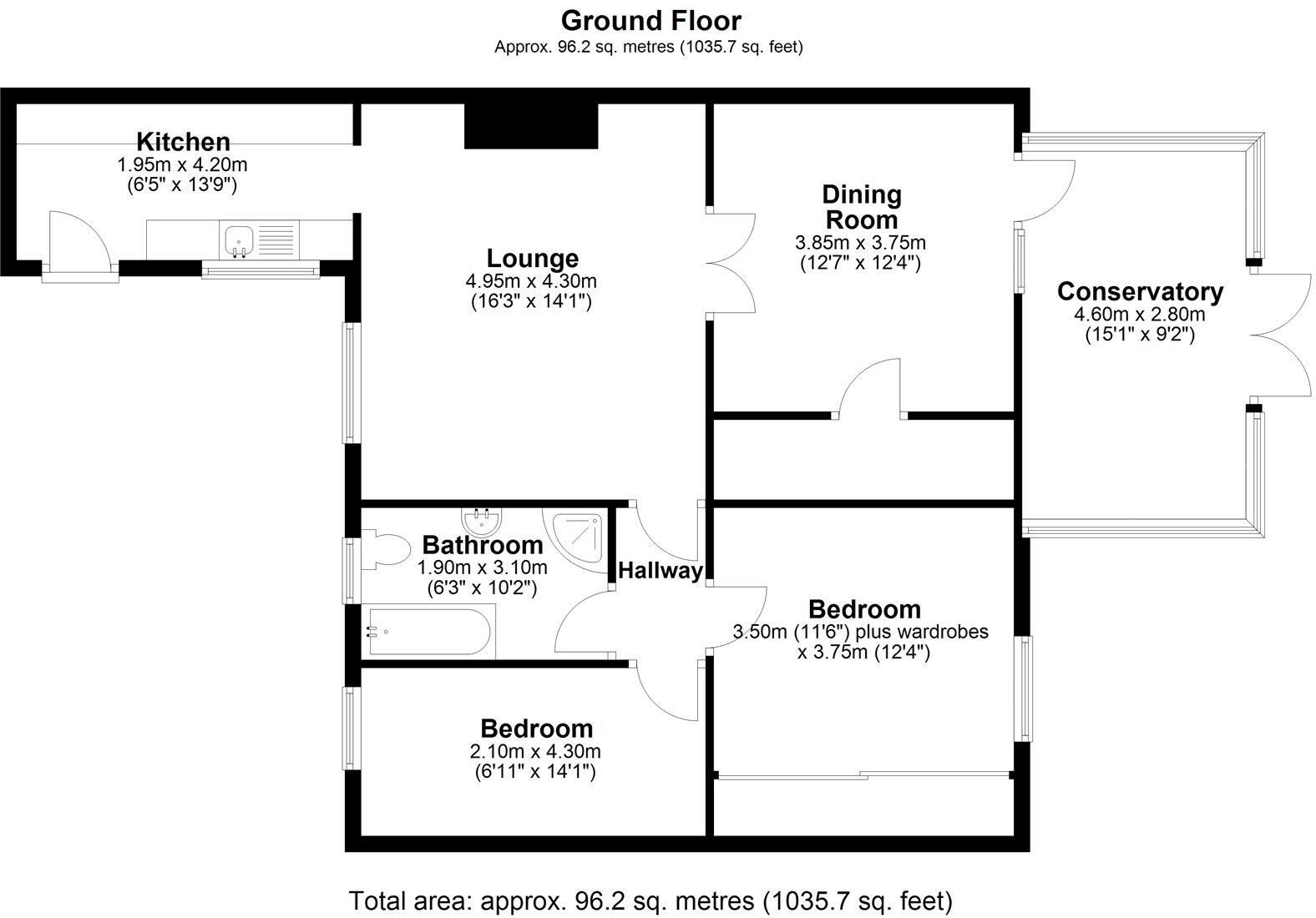Fell Side, Delves Lane, Consett, Durham, DH8 floorplan