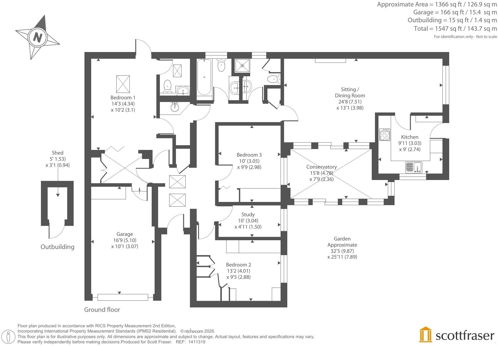 Foxton Close, North Oxford floorplan