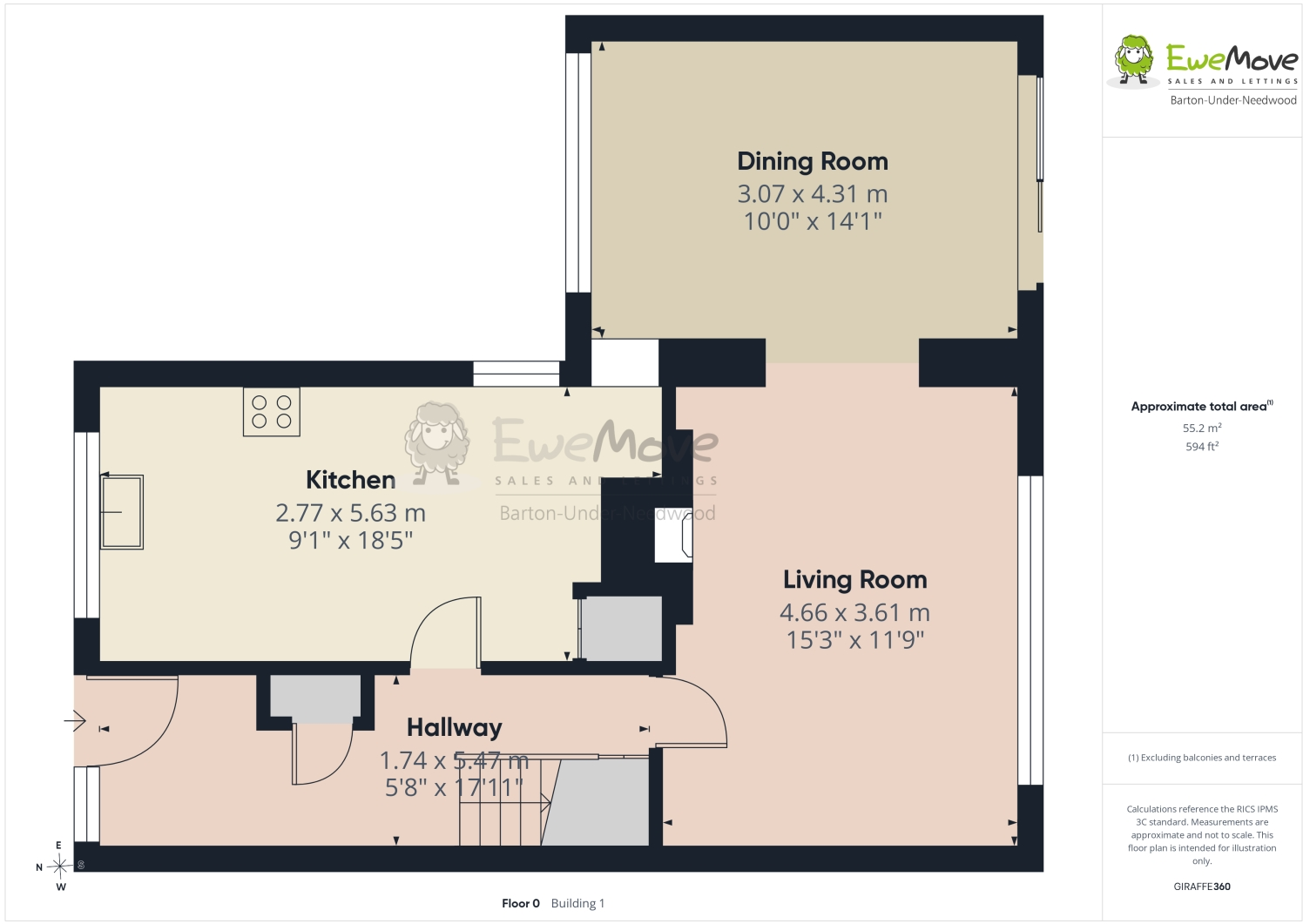 Cedar Road, Barton Under Needwood, Burton-on-Trent, Staffordshire, DE13 floorplan