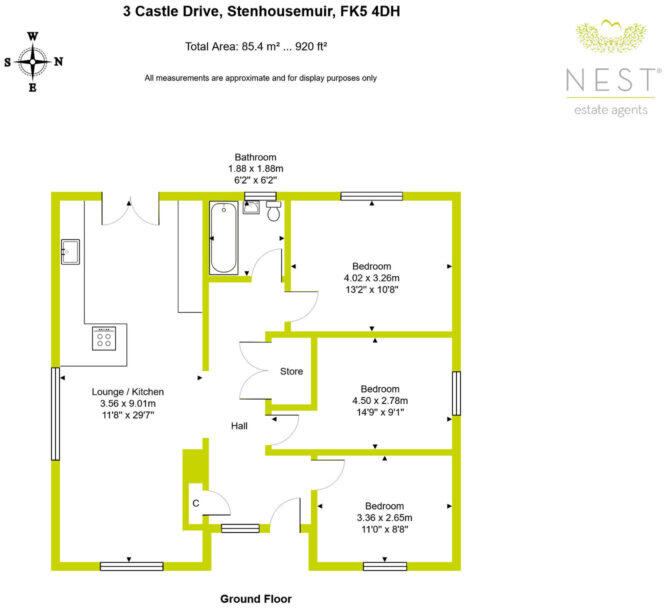 Castle Drive, Stenhousemuir floorplan
