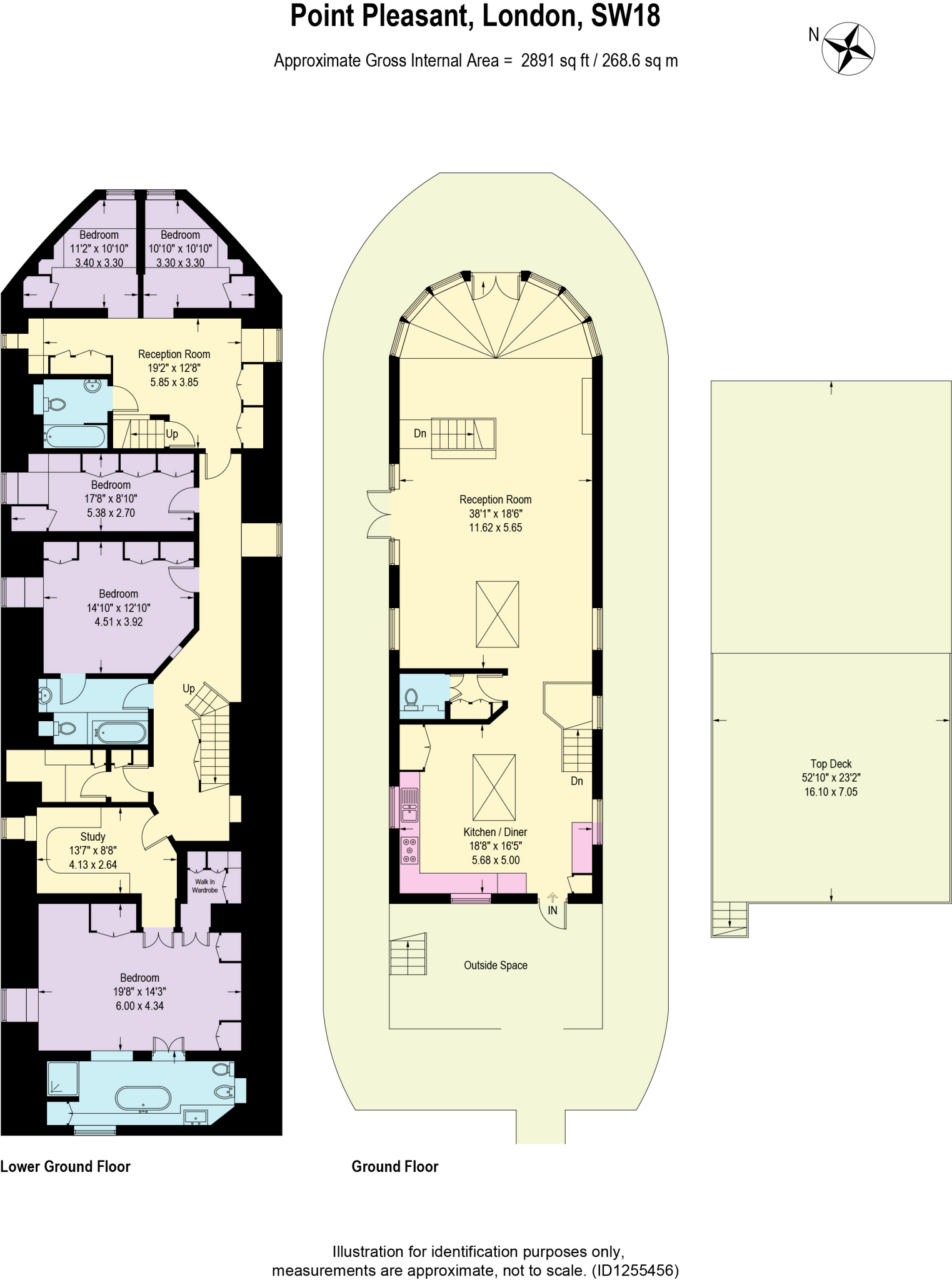 Prospect Moorings, Prospect Quay, Lightermans Walk, Point Pleasant, London, SW18. floorplan