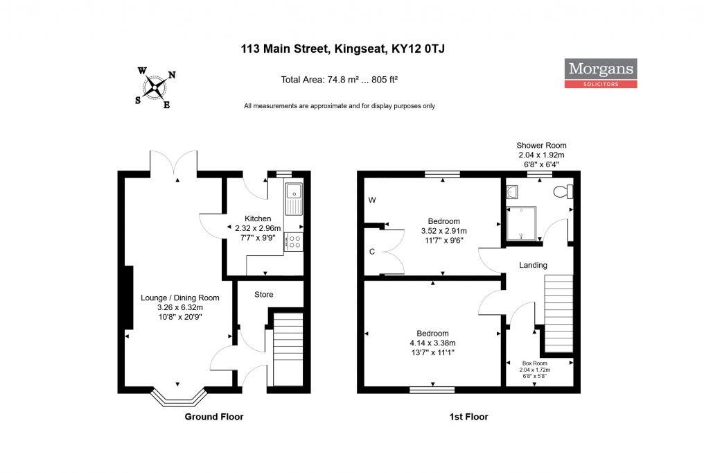 113 Main Street, Kingseat, KY12 0TJ floorplan