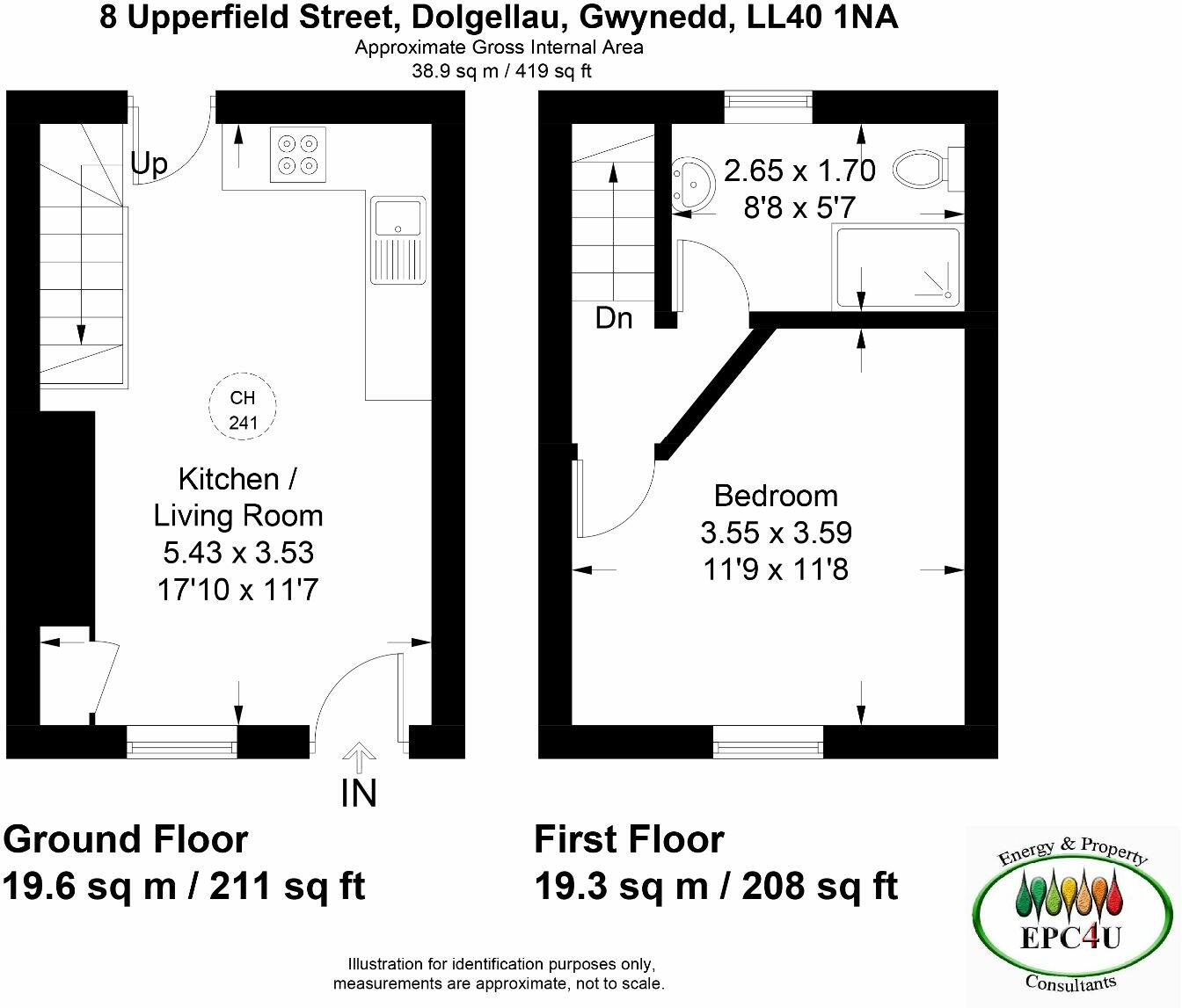 8 Upperfield Street, Dolgellau, LL40 1NA floorplan