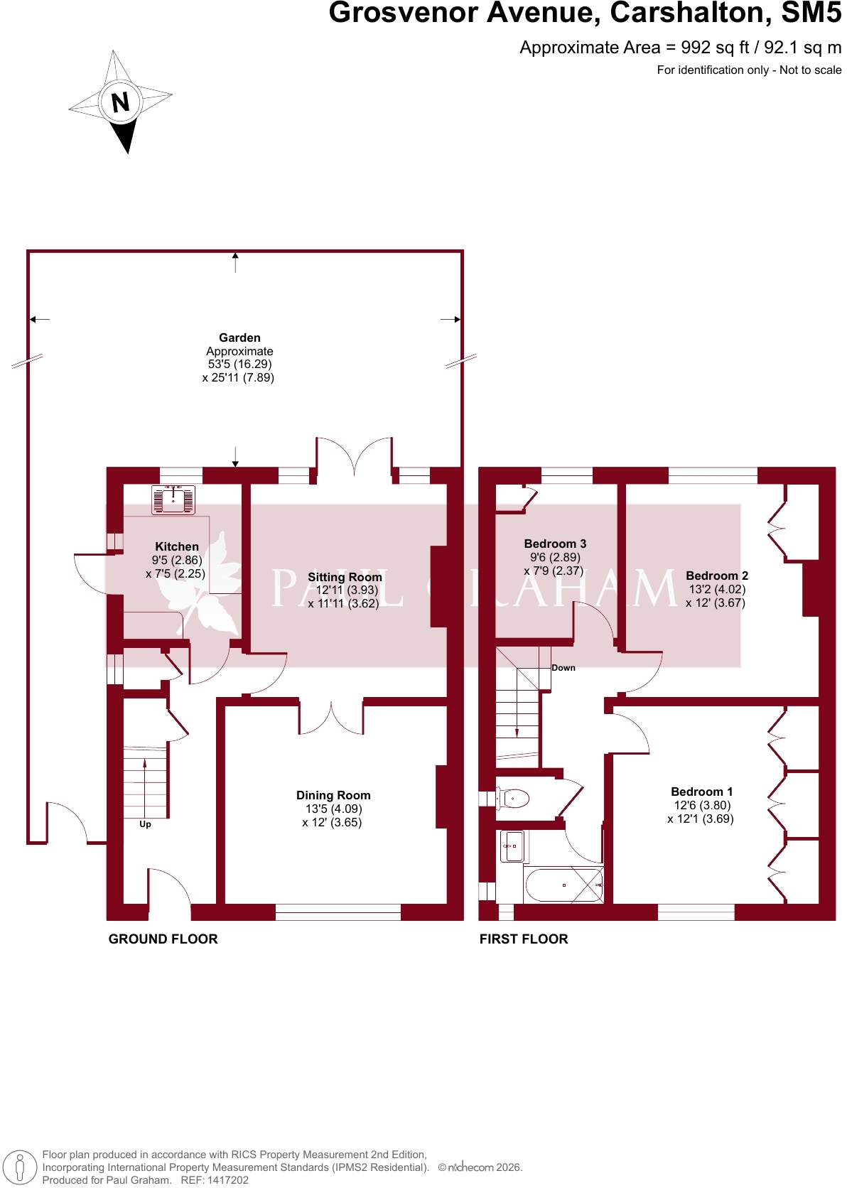 Grosvenor Avenue, Carshalton floorplan