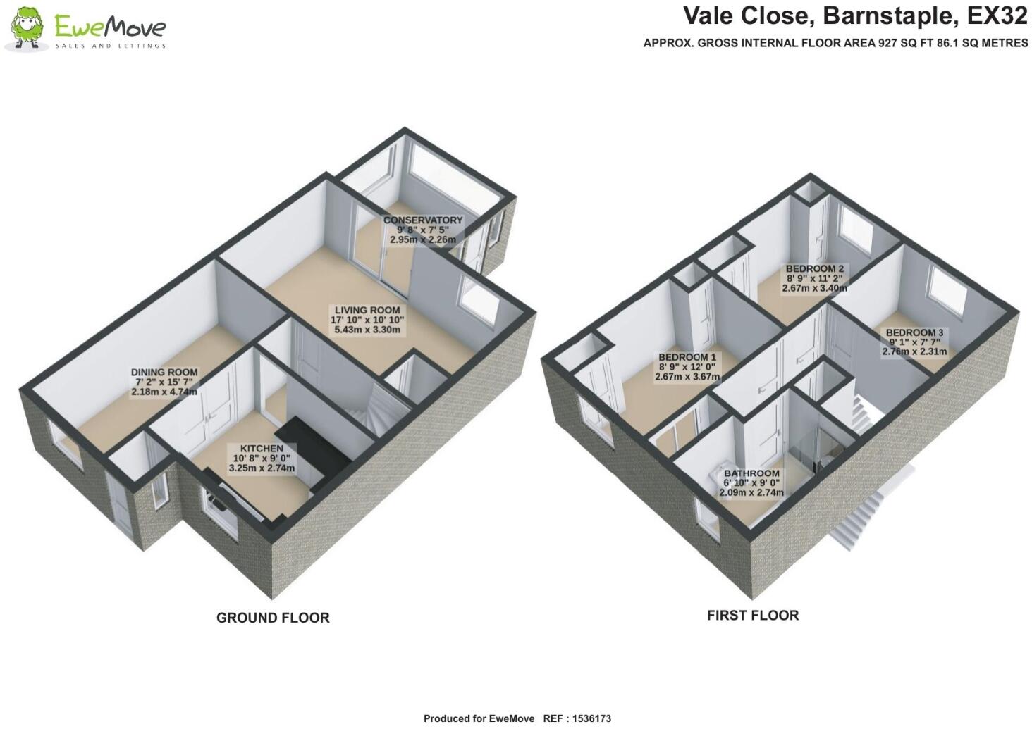 Vale Close, Barnstaple, Devon, EX32 floorplan