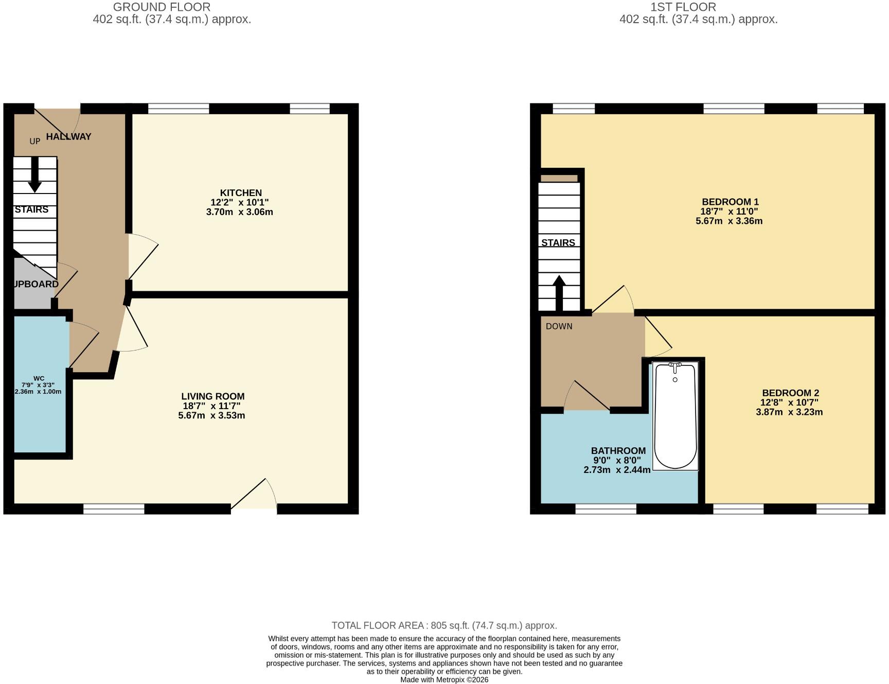3 Victoria Mews, Dunoon, Argyll and Bute, PA23 7PW floorplan