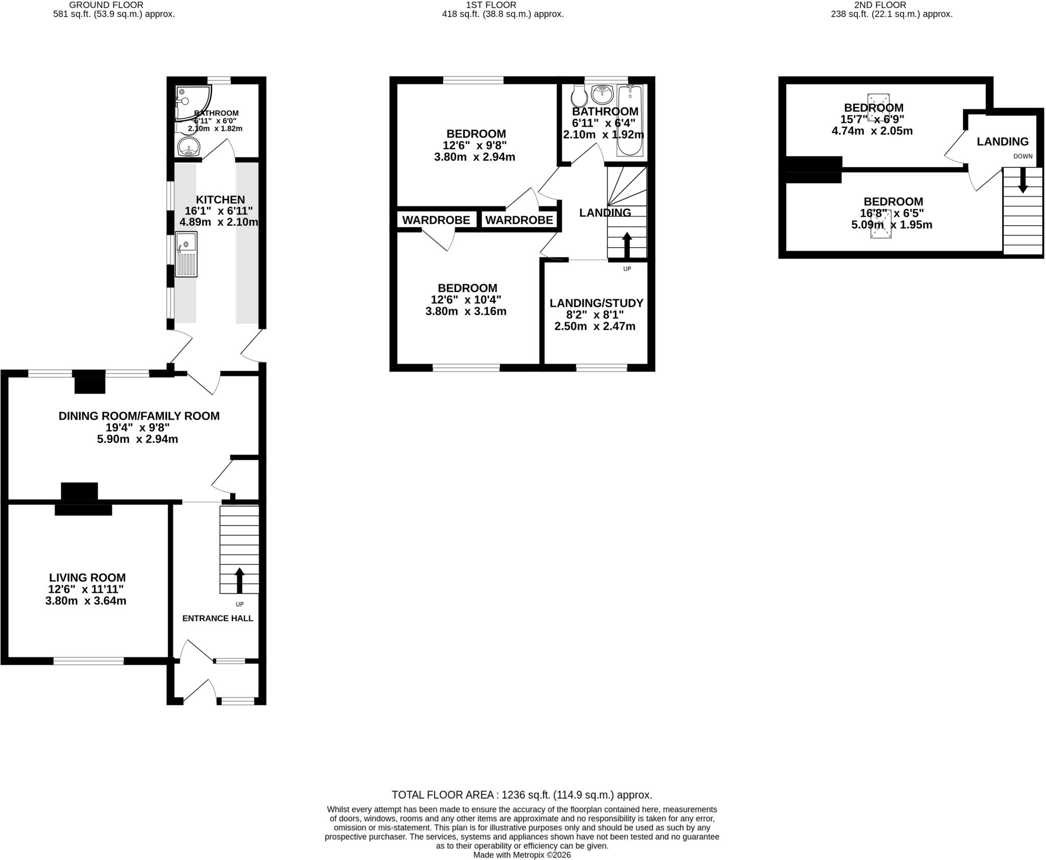 Garth Owen, Newtown, Powys floorplan