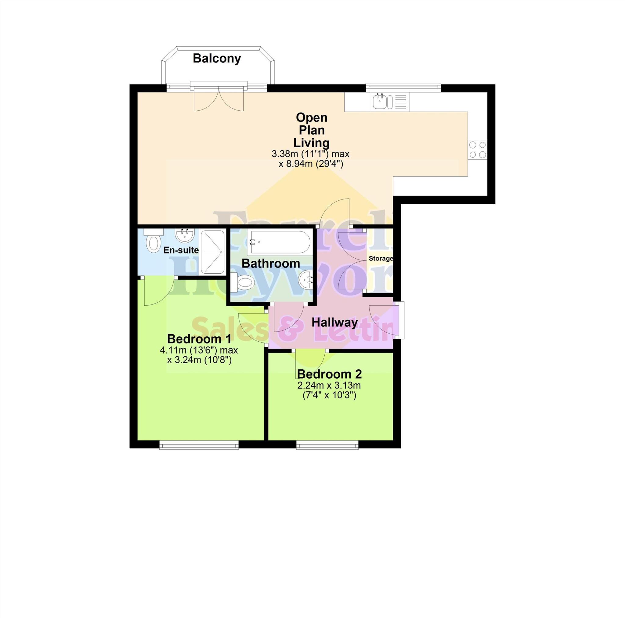 Bay View Apartments, Bourne May Road, Knott End On Sea, Poulton Le Fylde floorplan