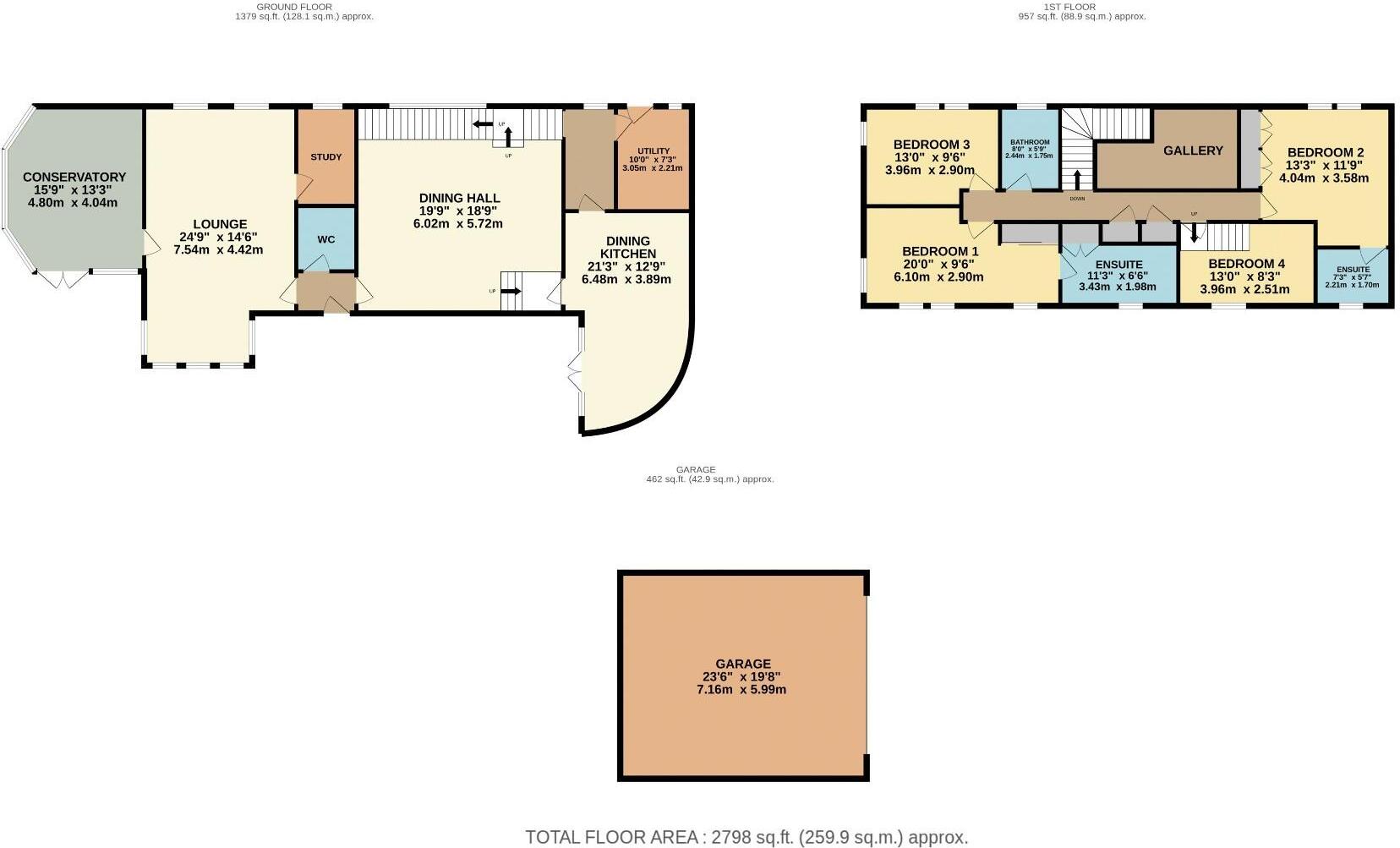 Hill Foot Lane, Pannal, Harrogate floorplan