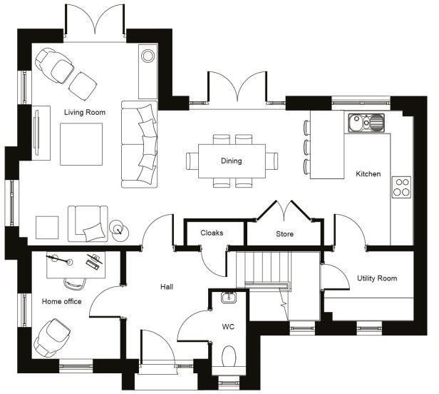 Brook House Place, Barton Rd - Urmston (The Didsbury)  floorplan