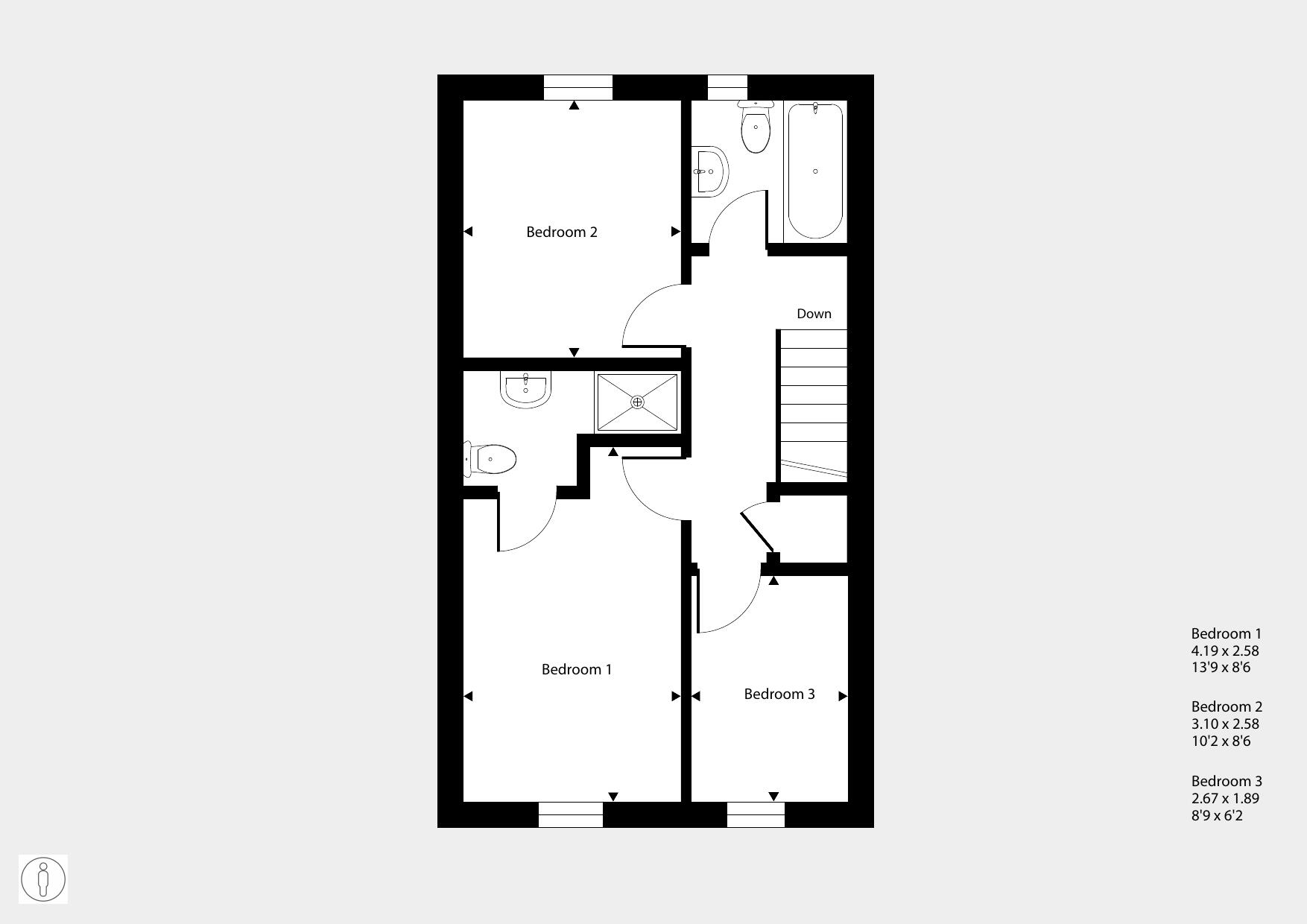 2 Blake Close, Yeovil floorplan