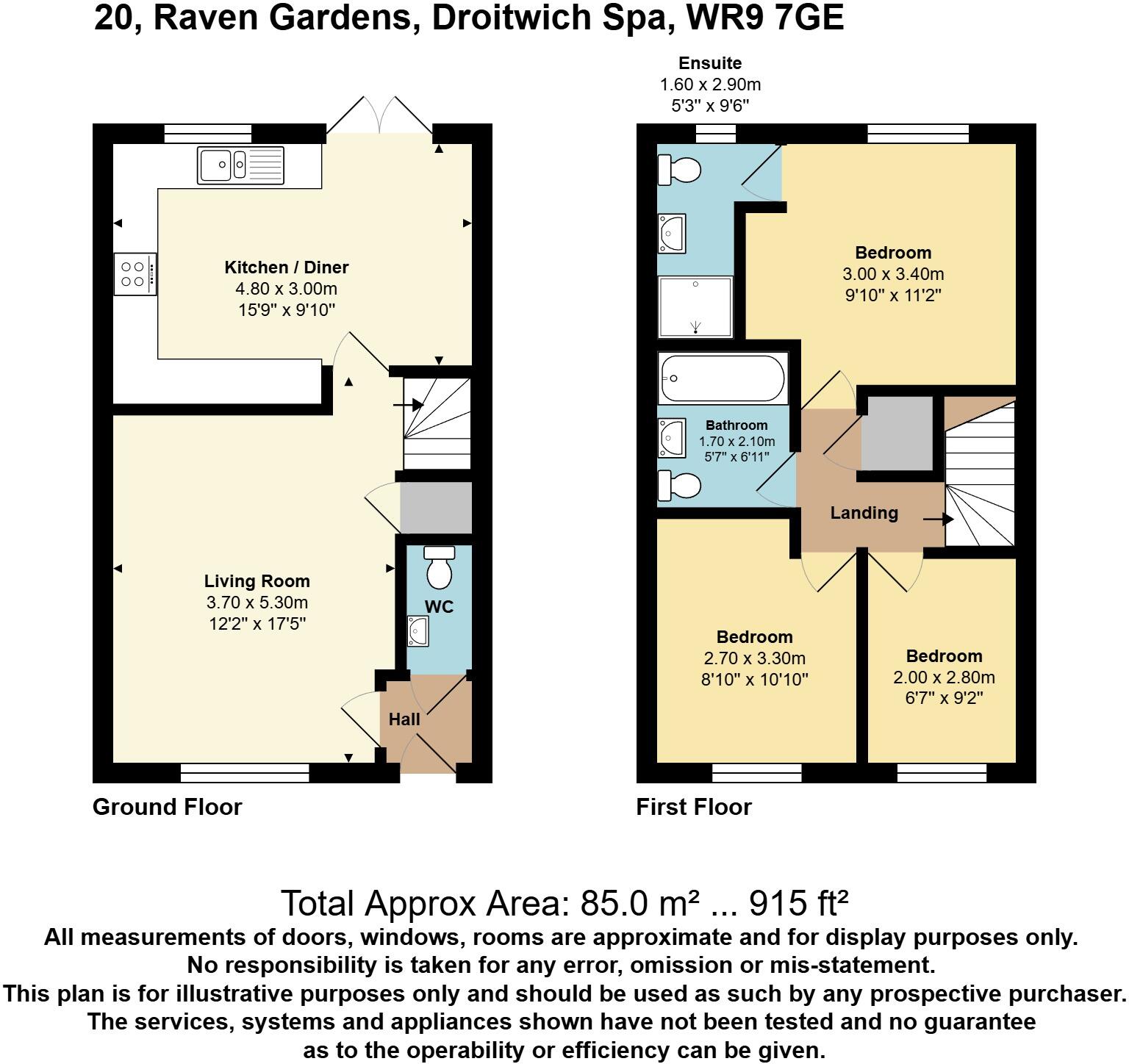 Raven Gardens, Droitwich, Worcestershire, WR9 floorplan