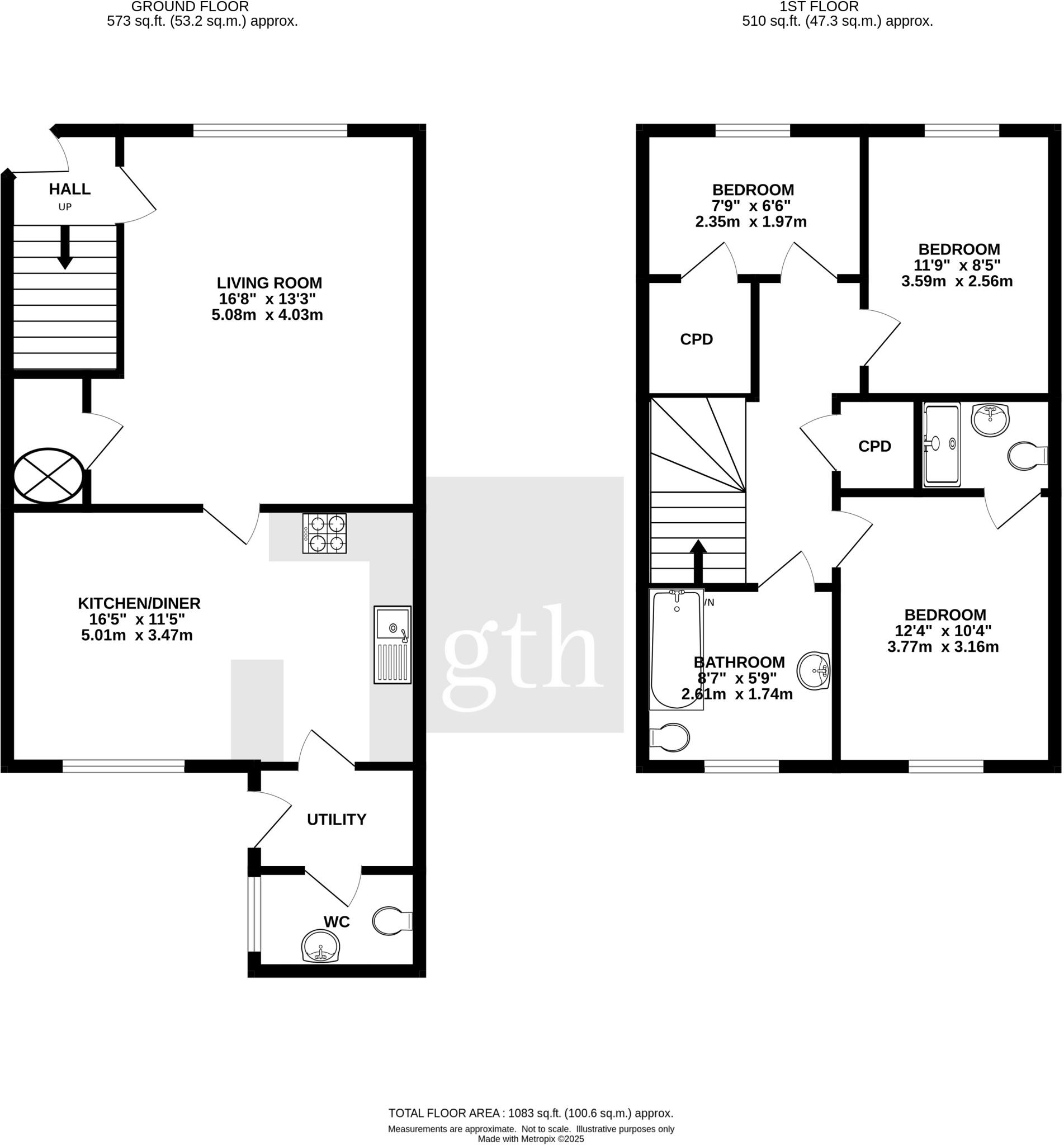 2, Hillside Terrace, Lapford, Crediton, Devon, EX17 floorplan