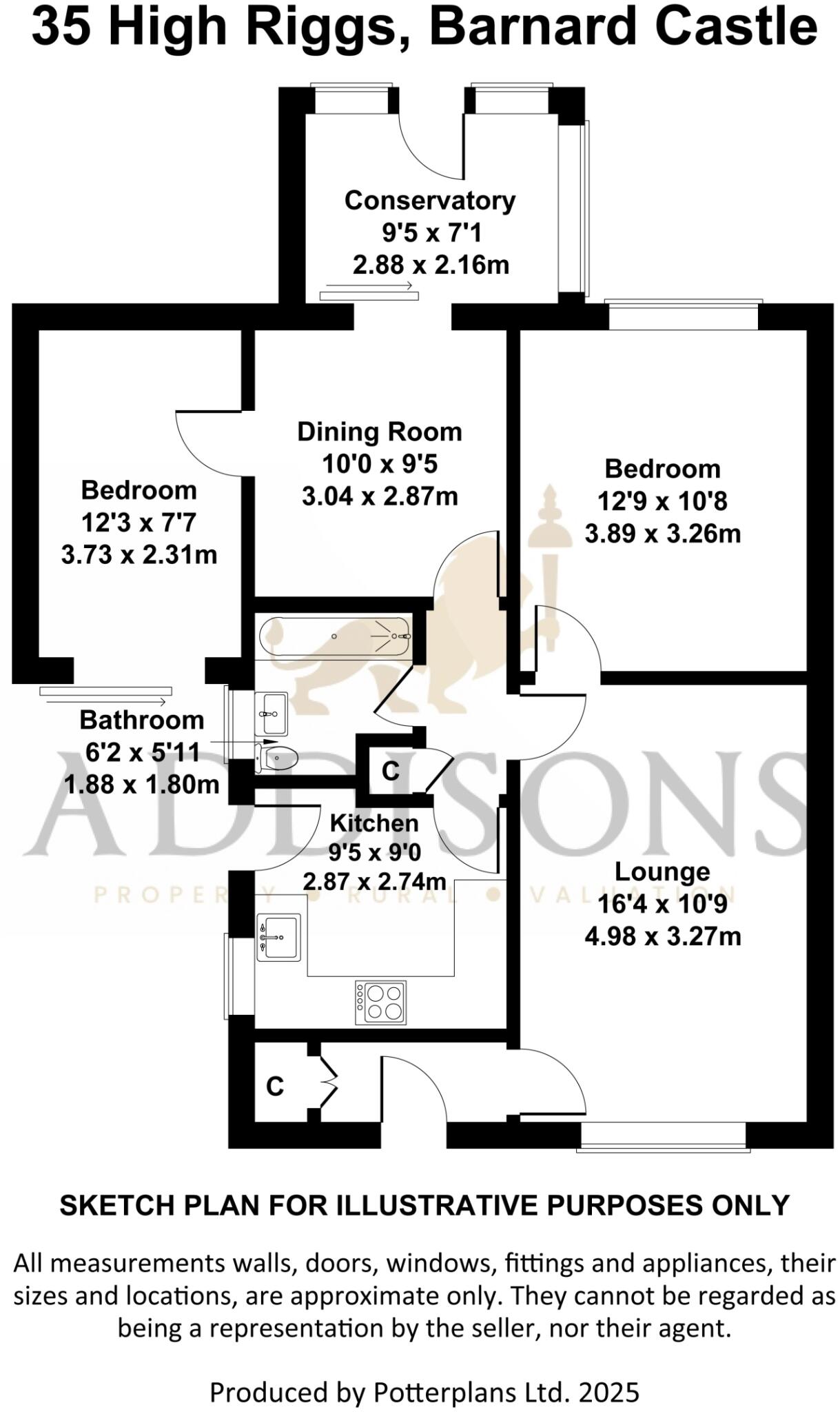 35 High Riggs, Barnard Castle floorplan
