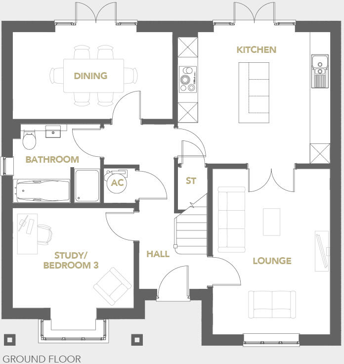 The Pembridge,31 Millstream Gardens, St Mary's Meadow, Eardisley, Herefordshire, HR3 floorplan
