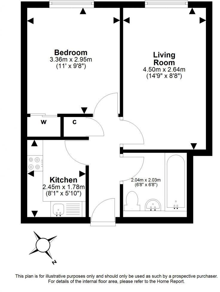 129/2, Drum Street, Gilmerton, Edinburgh, EH17 8RJ floorplan