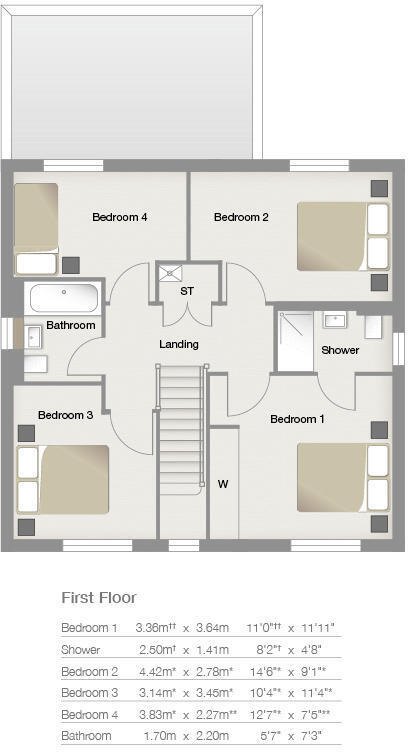 Thornfield Way, Aslockton, Nottingham, Nottinghamshire floorplan