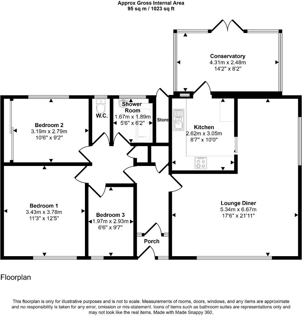 Connaught Way, Bedford, MK41 7LB floorplan