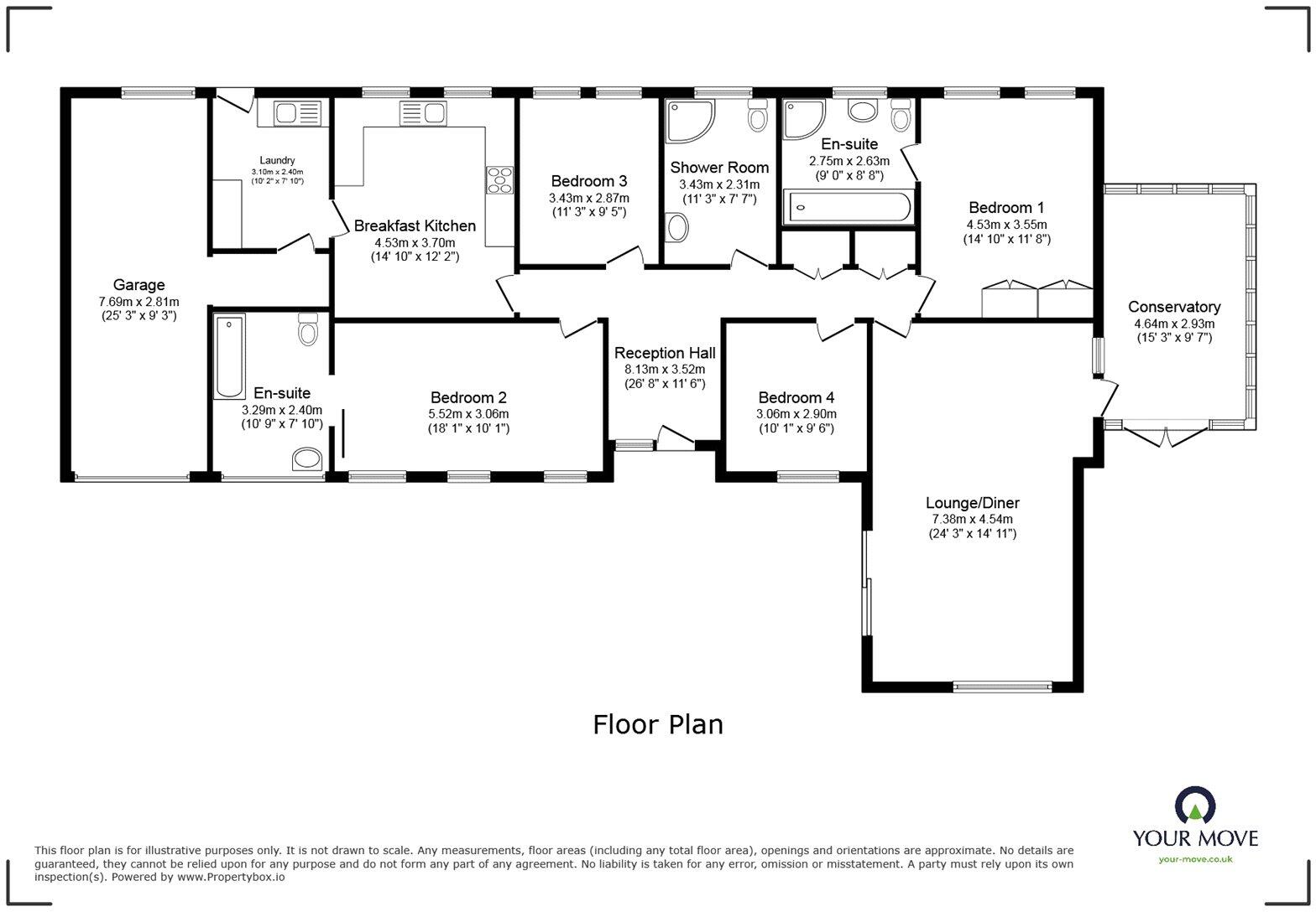 Winchester Drive, Burbage, Hinckley, Leicestershire, LE10 floorplan