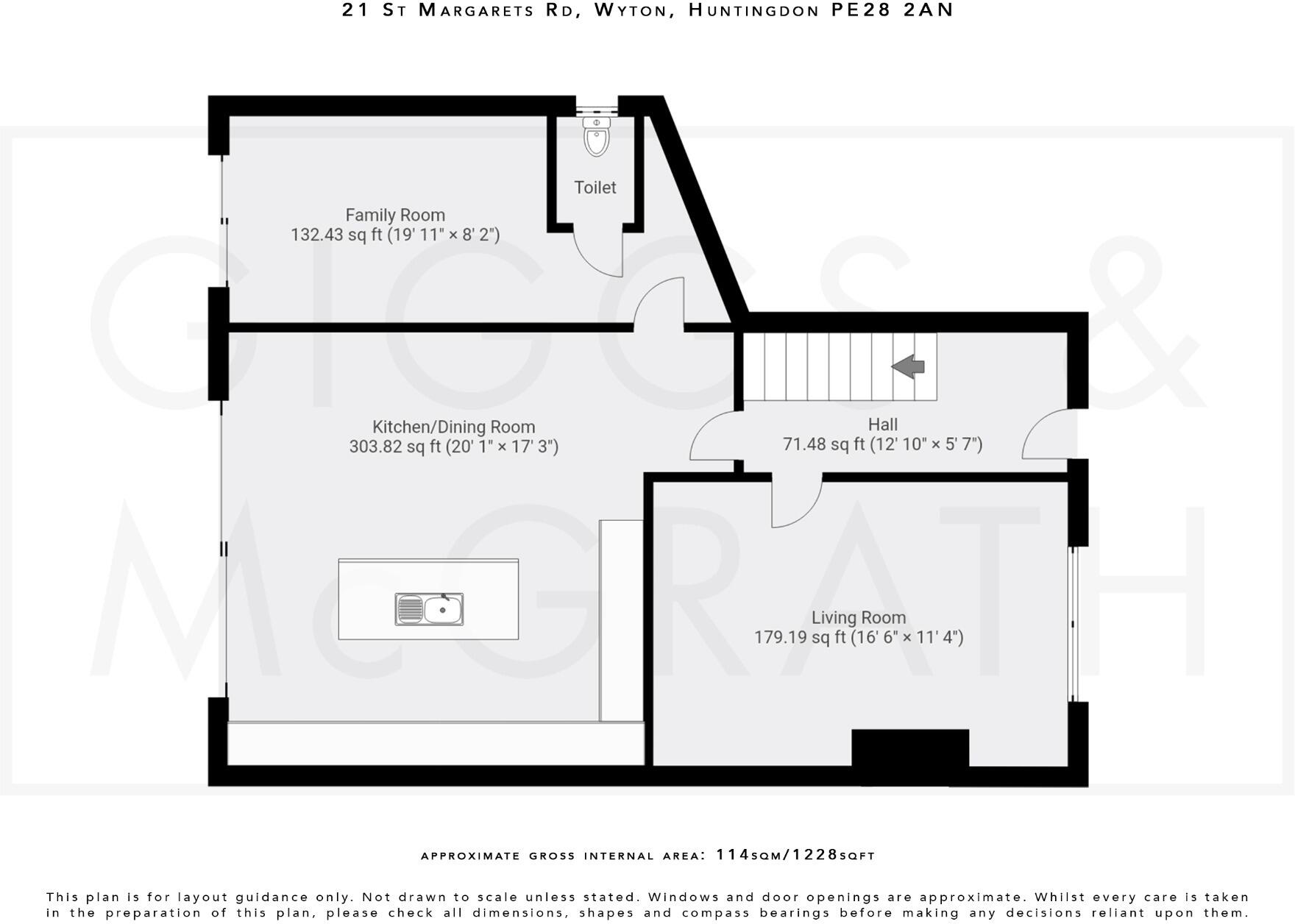 St. Margarets Road, Wyton, Huntingdon, Cambridgeshire, PE28 2AN floorplan