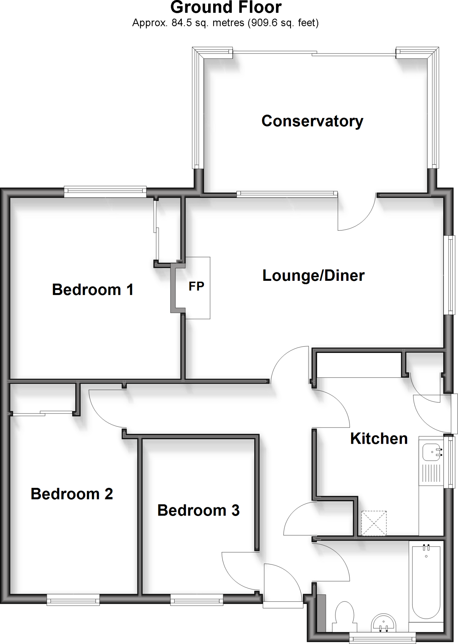 Golden Ridge, Freshwater, Isle of Wight floorplan
