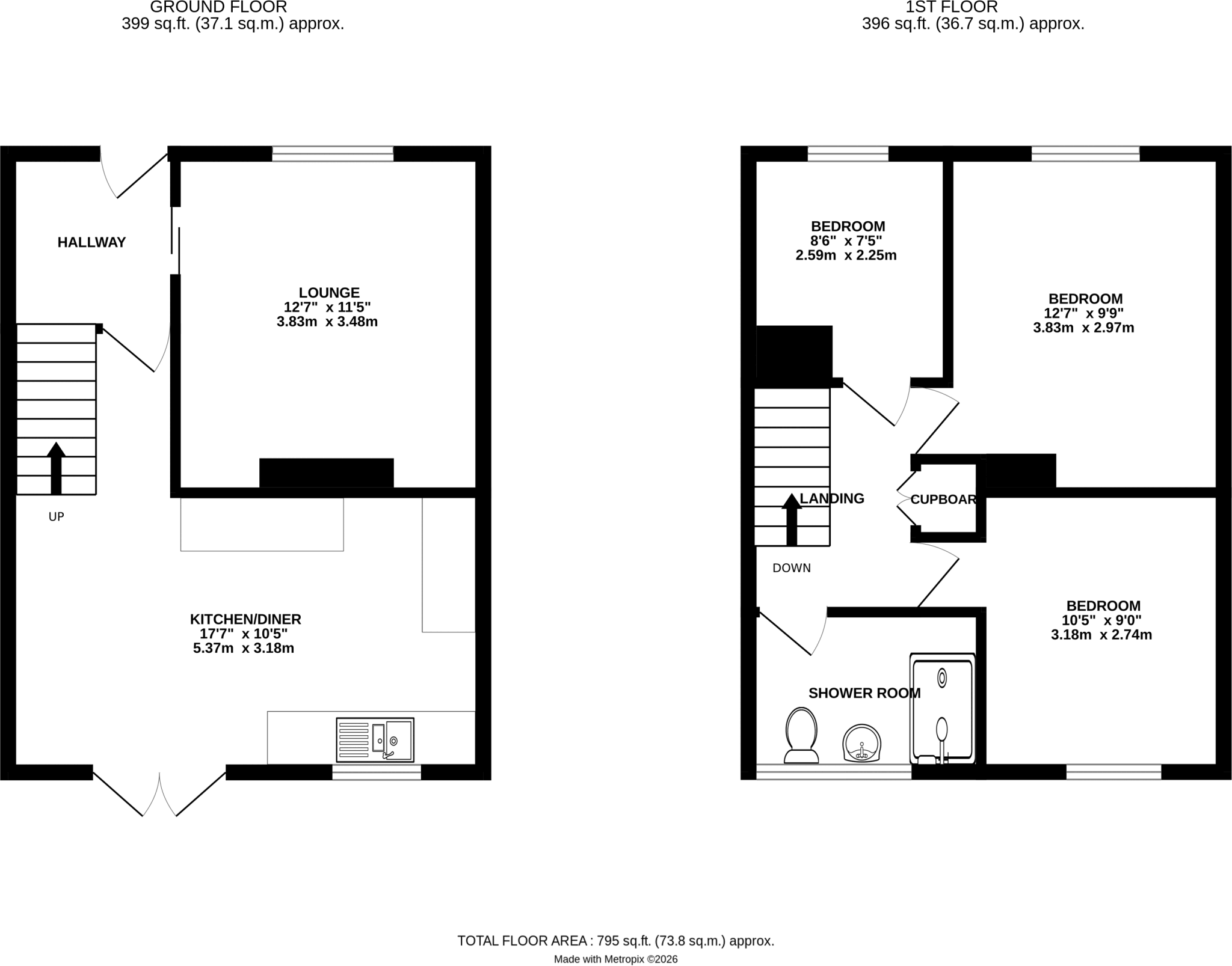 Prouse Rise, Saltash, Cornwall floorplan
