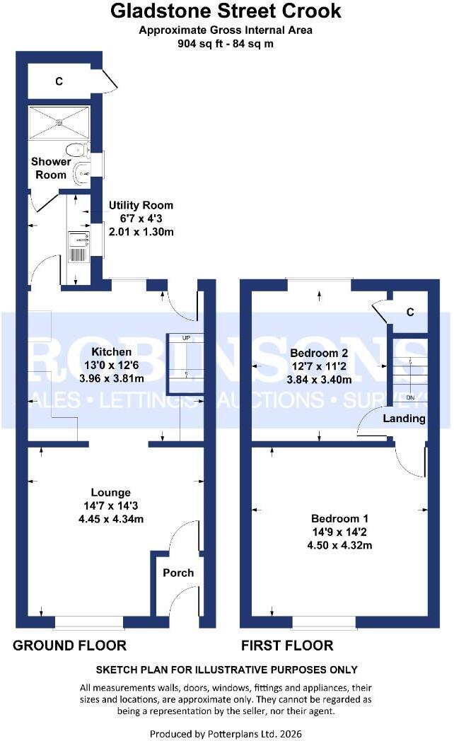 Gladstone Street, Crook floorplan