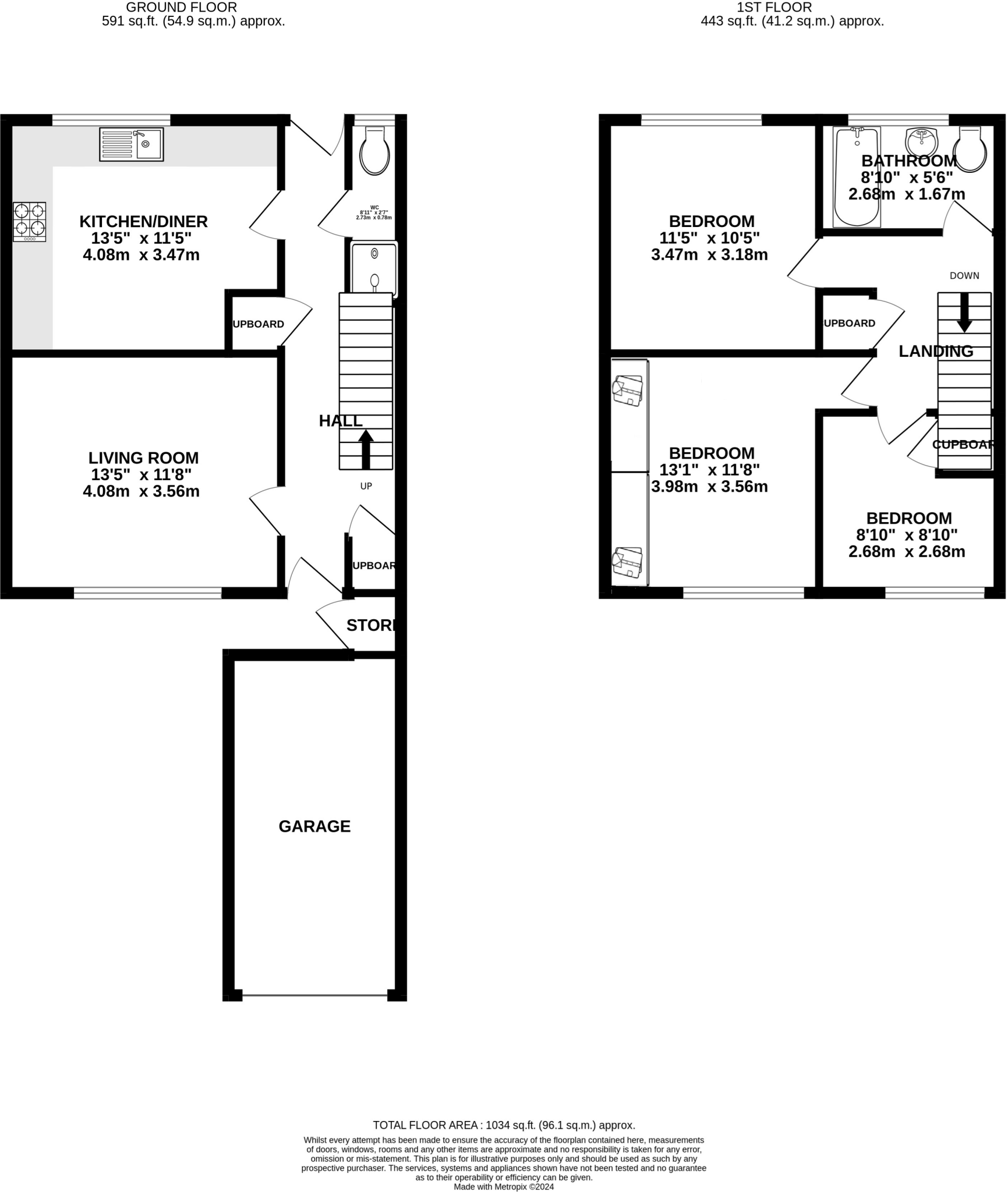 Kitchener Close, St. Albans, Hertfordshire, AL1 floorplan