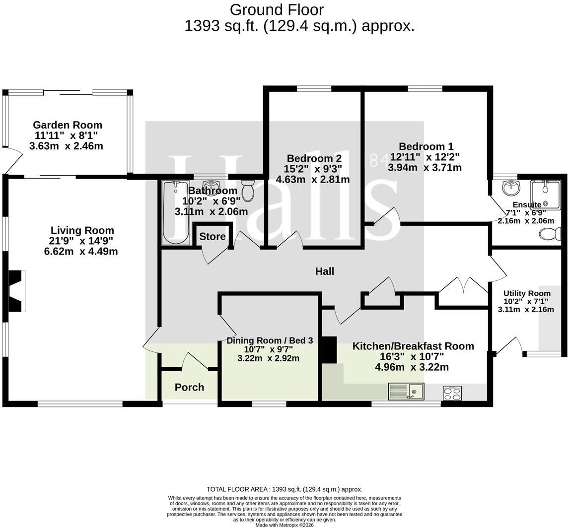 Whixall, Nr Whitchurch. floorplan