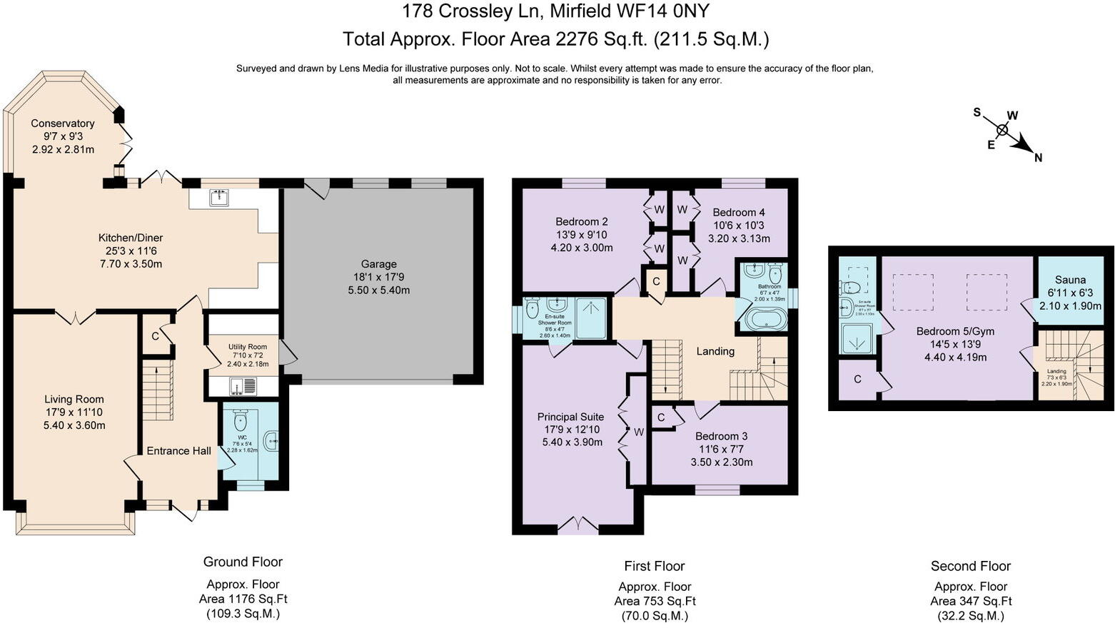 178 Crossley Lane, Mirfield, WF14 floorplan