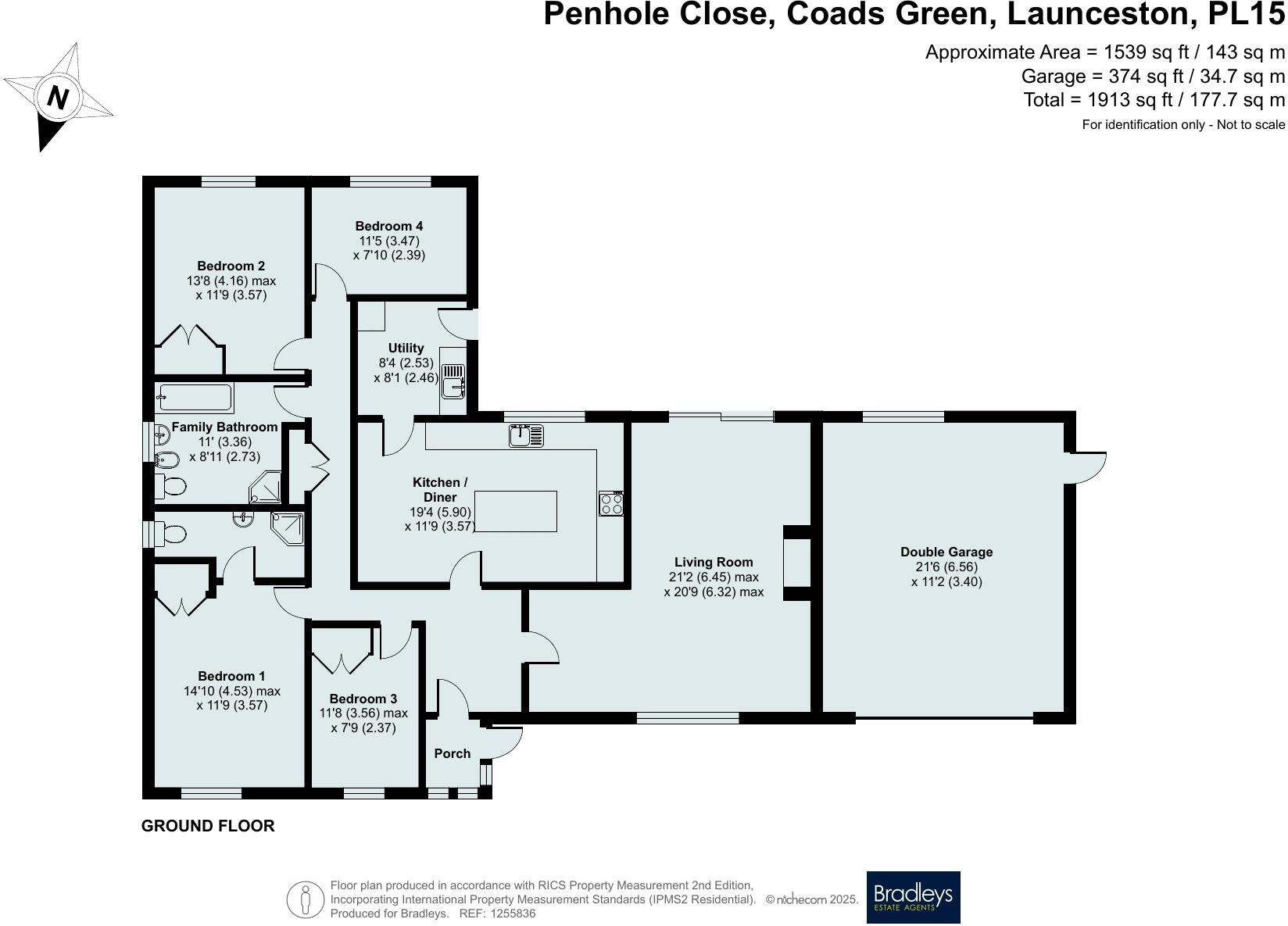 Penhole Close, Coads Green, Launceston, Cornwall floorplan