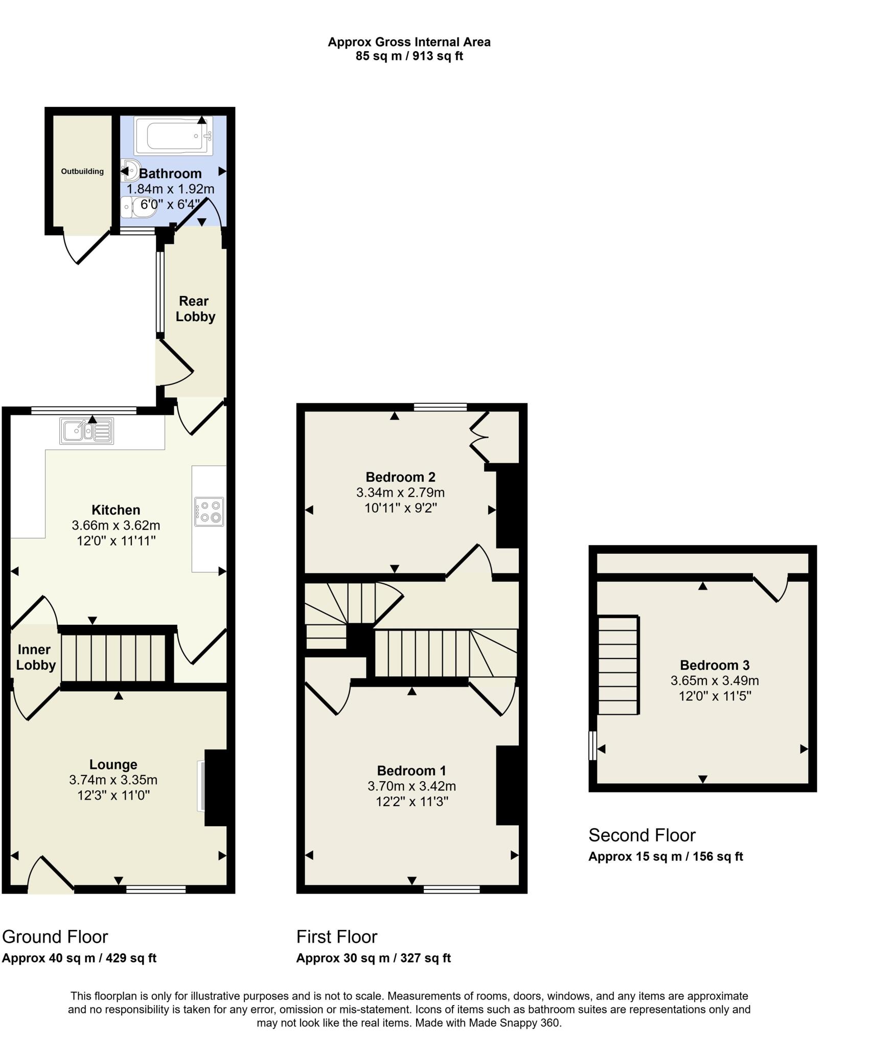 123 Nottingham Road, Stapleford, NG9 8AT floorplan