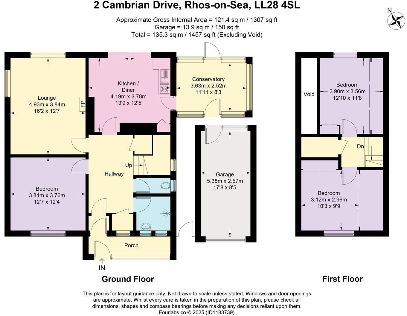 2, Cambrian Drive, Rhos On Sea, Colwyn Bay floorplan