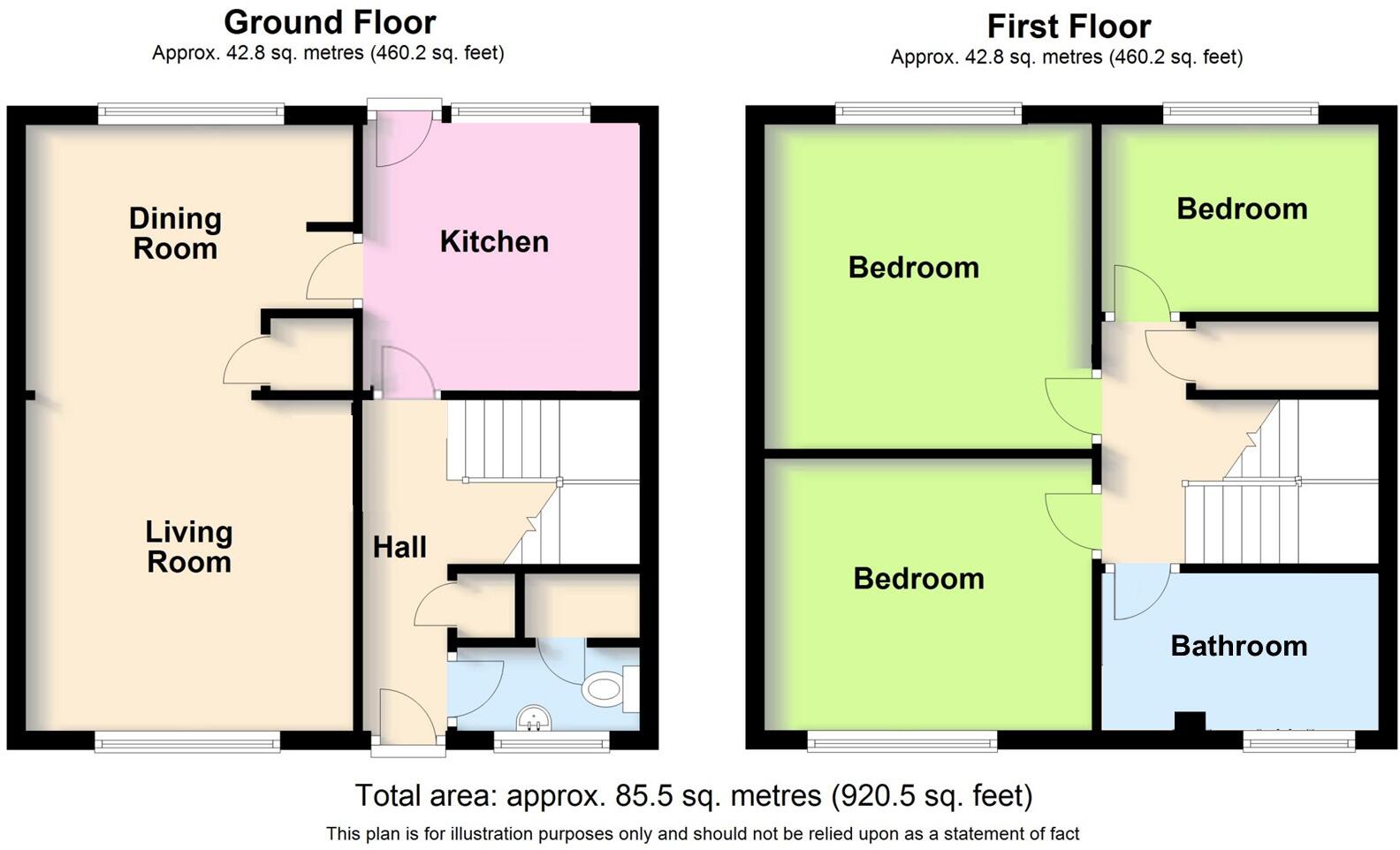 Hawlands, Rugby floorplan