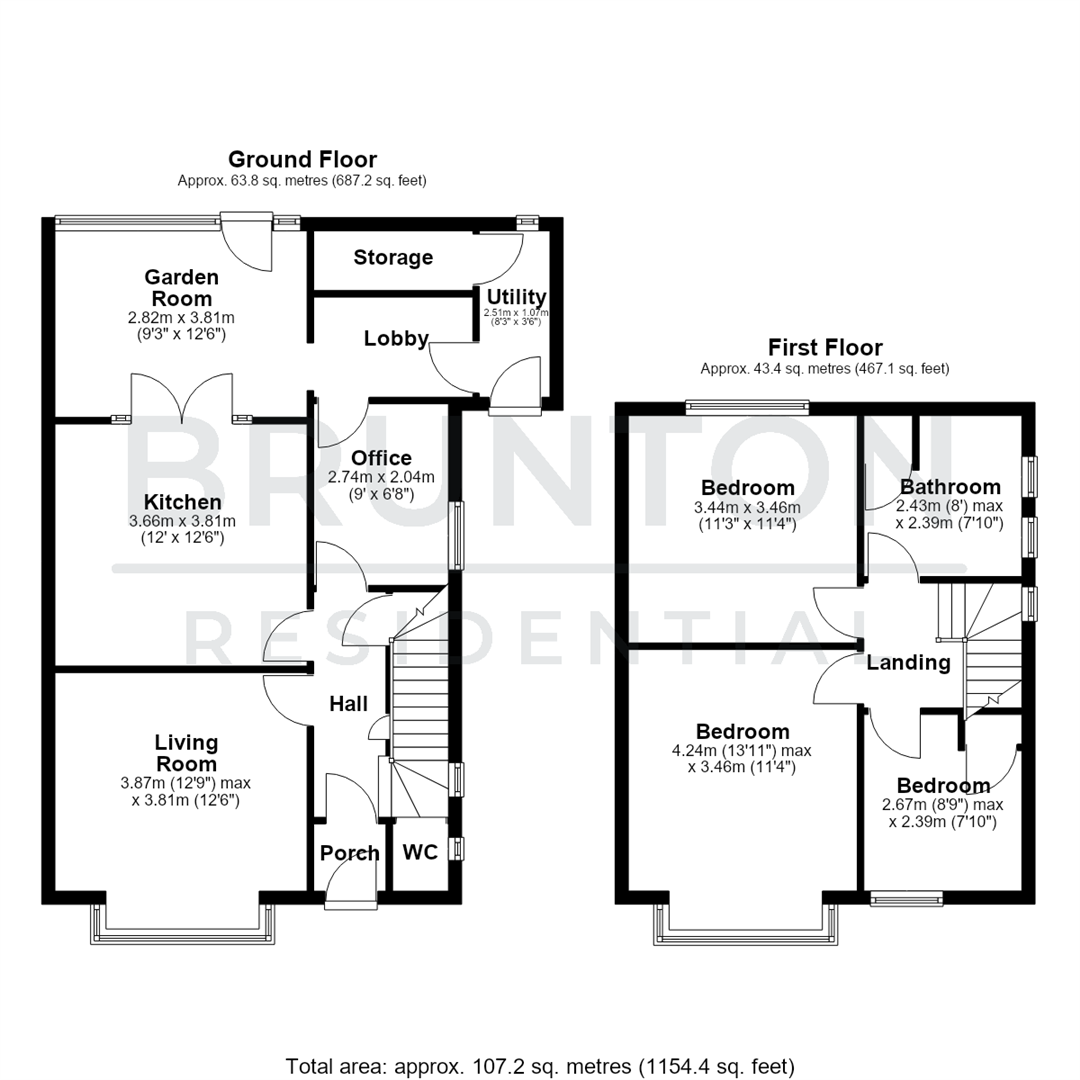Woodside Avenue, Corbridge, NE45 floorplan