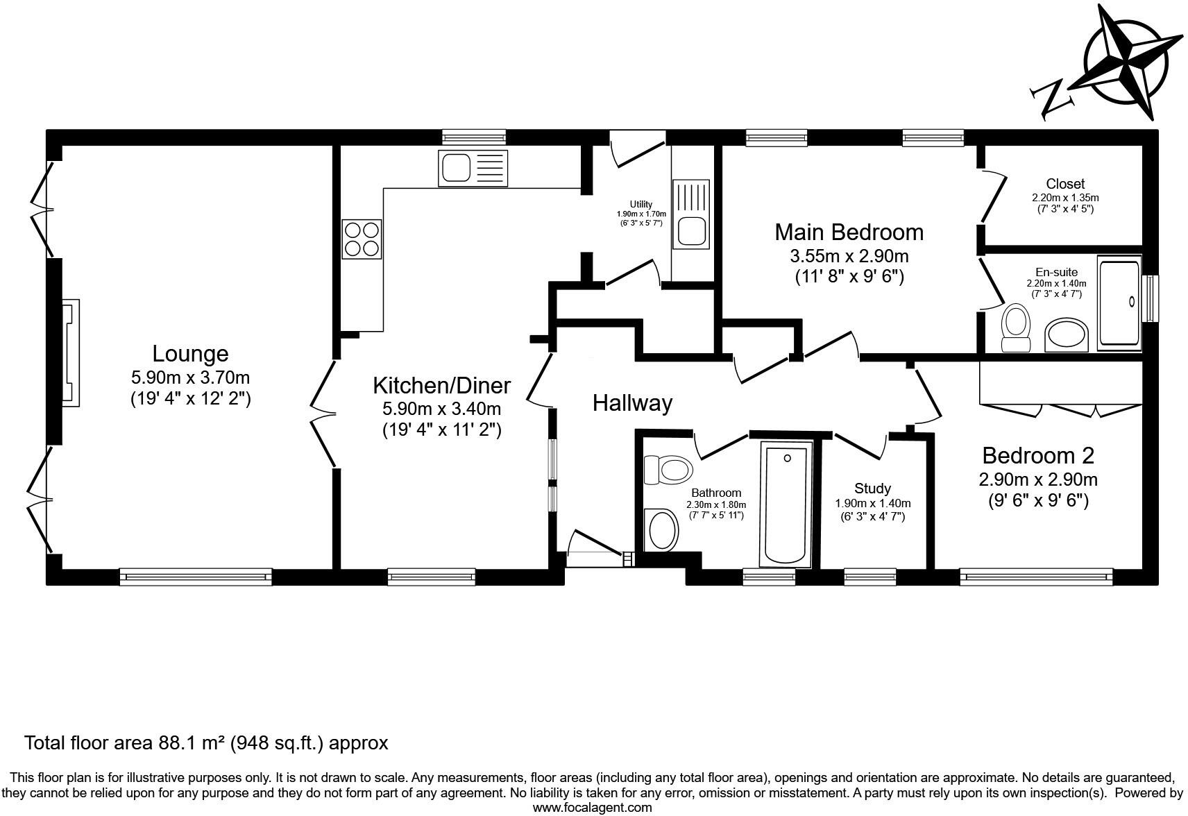 Woolacombe, Devon, EX34 floorplan